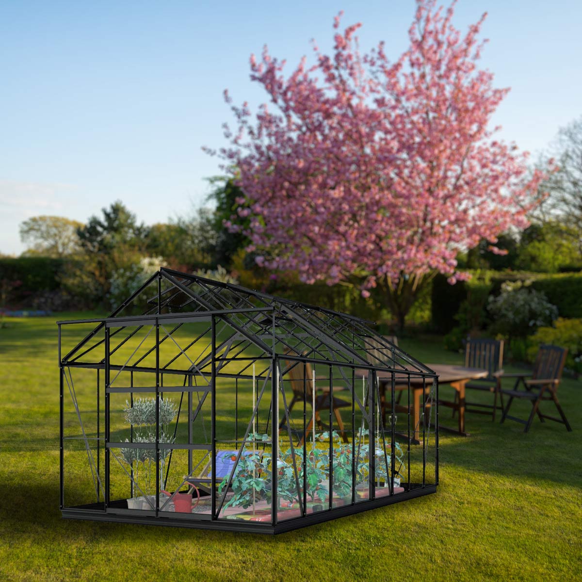 Lykke Greenhouse Hybrid 13m2, black