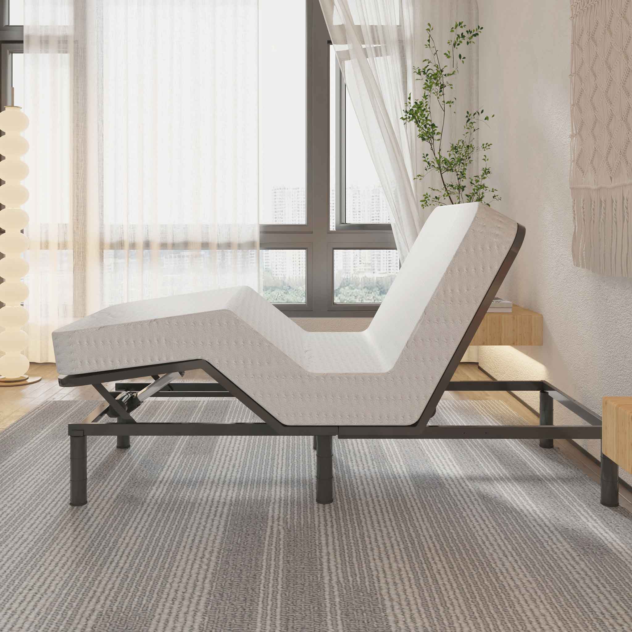 Lykke Ställbar säng Nordic Deluxe 90x200cm, svart