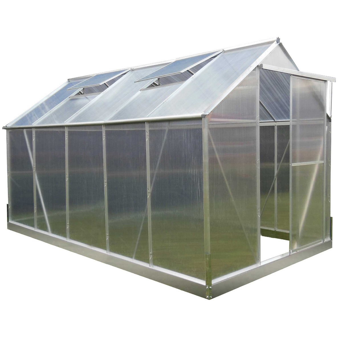 Lykke kasvihuone hopea 6,0 m2