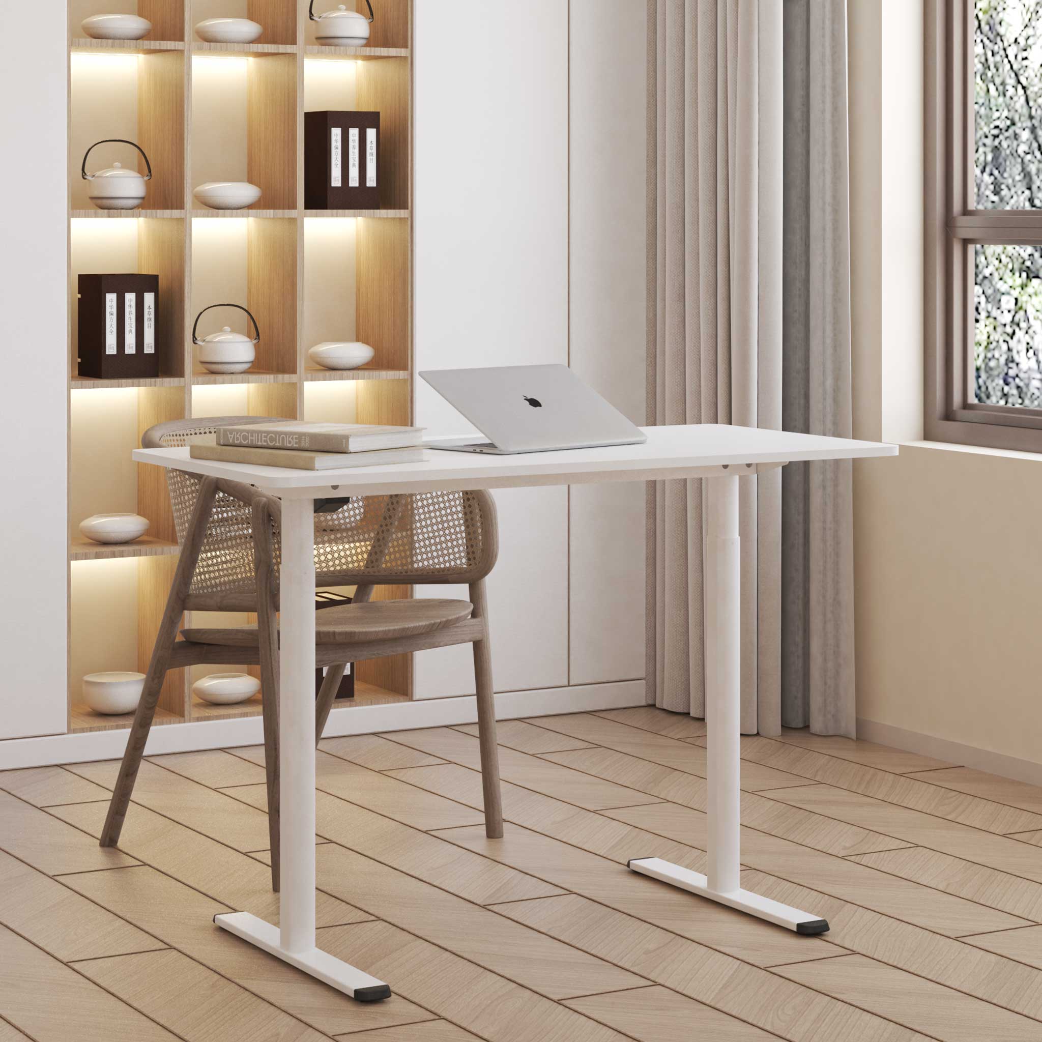 Lykke elektriskais rakstāmgalds Nordic, 120 x 60 cm, balts