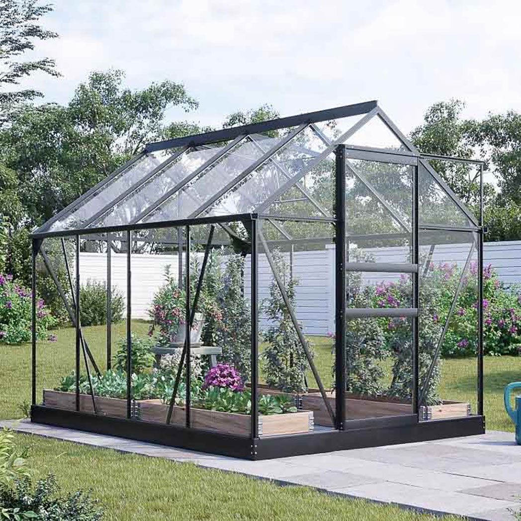 Lykke Kasvihuone Hybrid 5m2 black | Kasvihuoneet