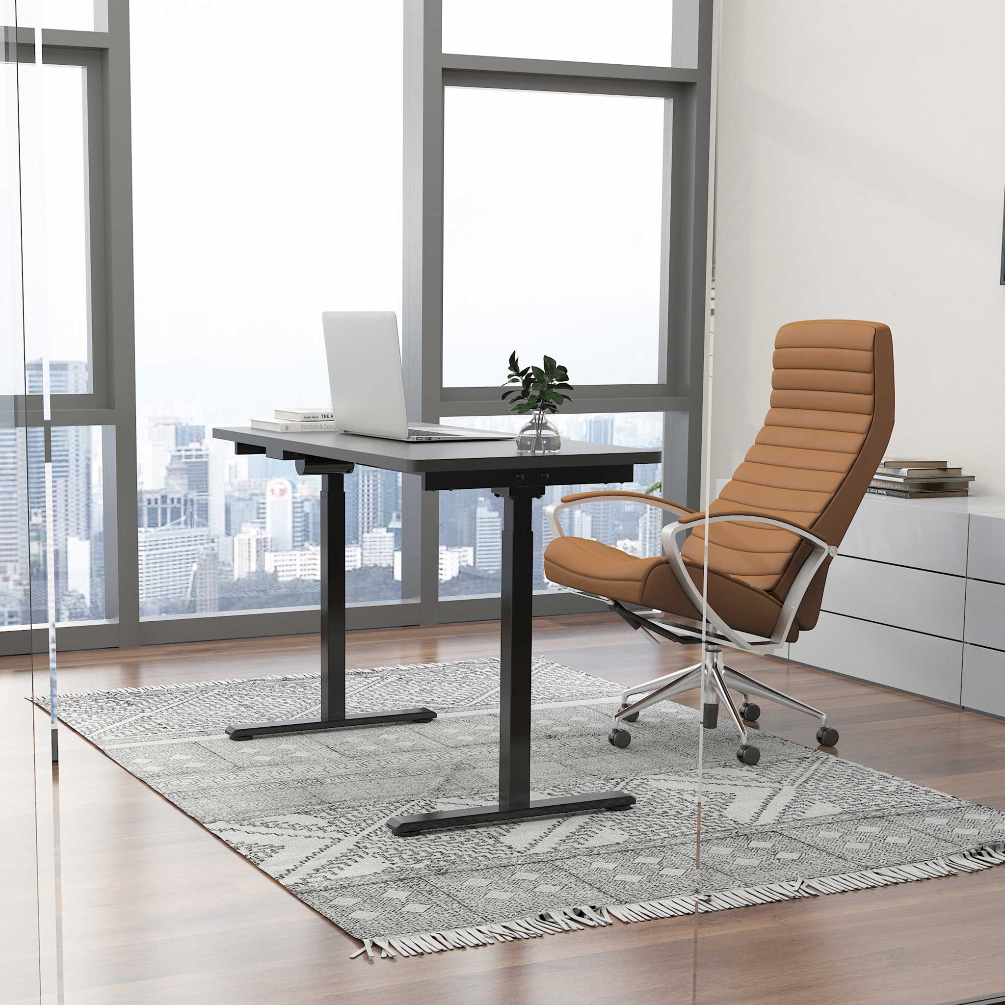Lykke elektriskais rakstāmgalds M100, melns, 140 x 70 cm