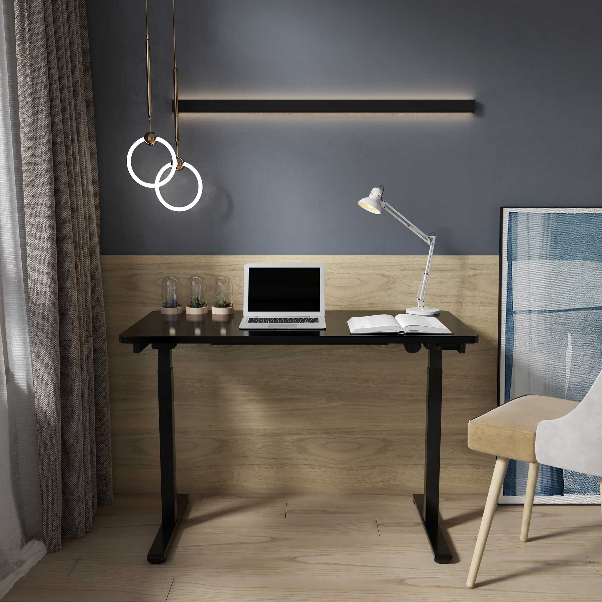 Lykke elektriskais rakstāmgalds M100, melns, 140 x 70 cm