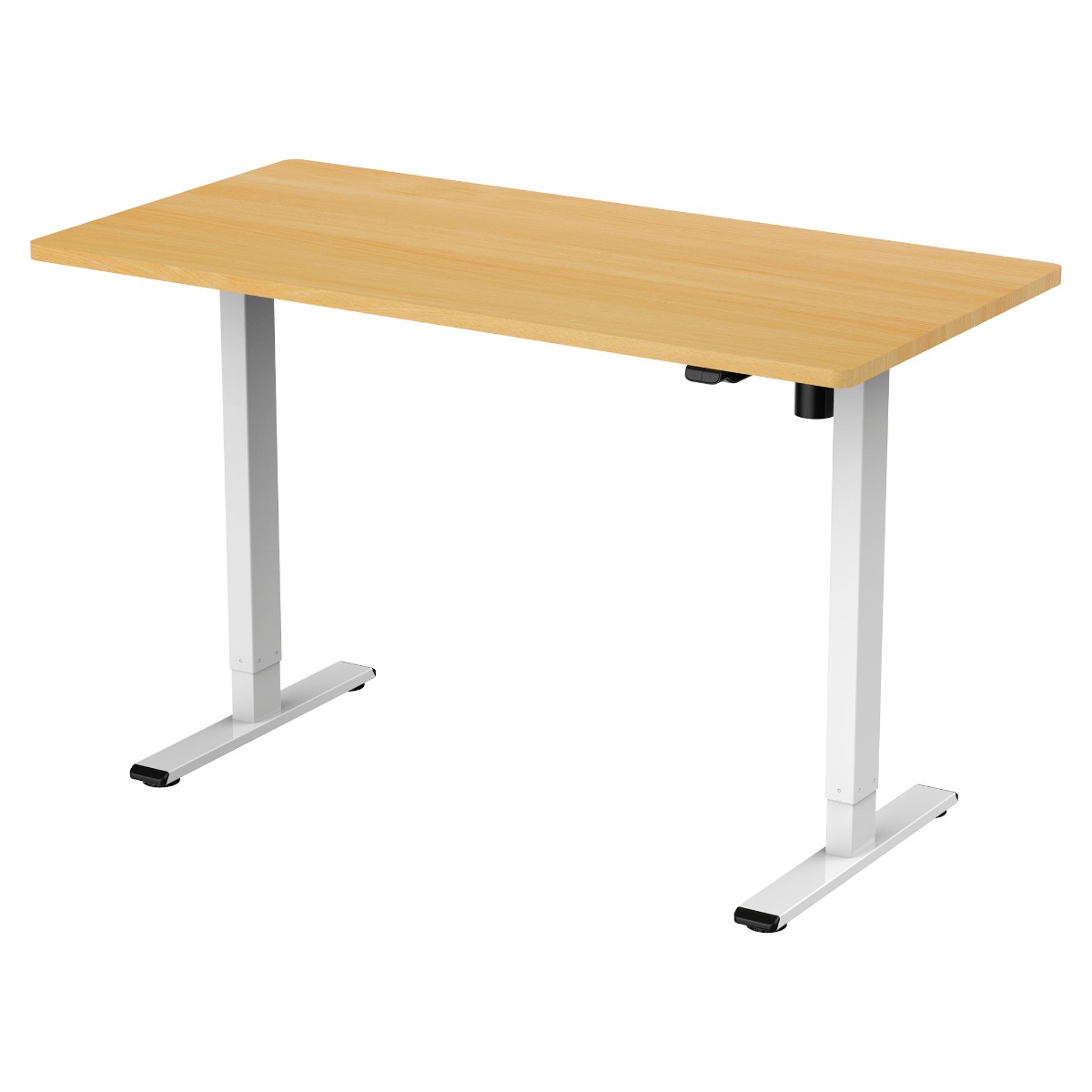 Lykke Bureau électrique M100, blanc/chene, 120 x 60 cm