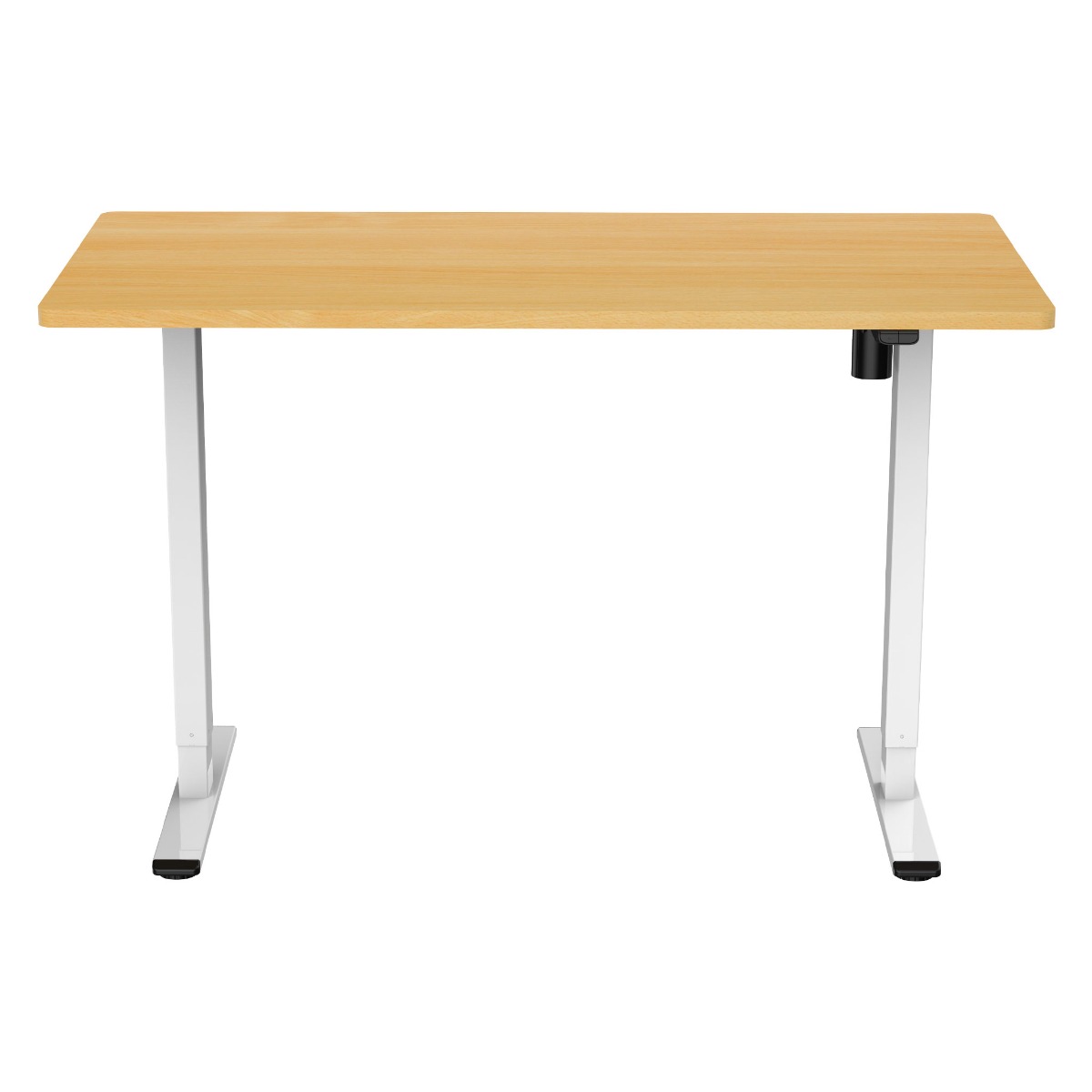 Lykke höj och sänkbart skrivbord M100, vit/ek, 120 x 60 cm