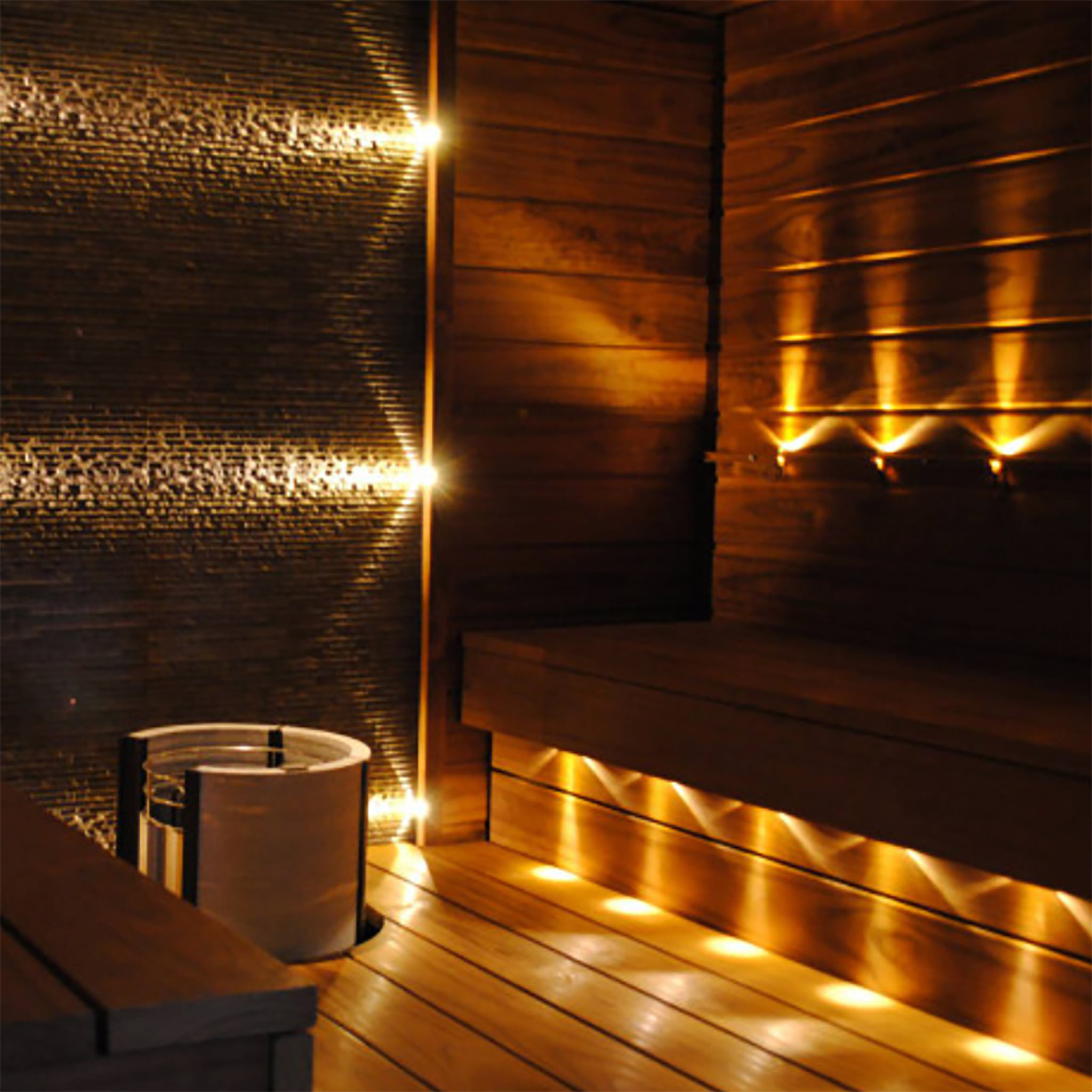 FTLIGHT SAUNASET PLATINUM 9-delad, KROM, 180°C kablar, 3x3m 3x4m 3x5m, färdig att installeras, 3500K