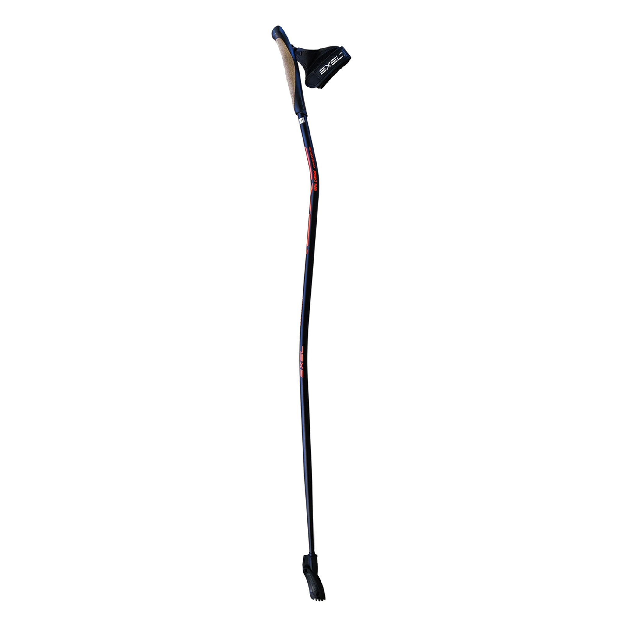 Exel Nordic Pro Curve Oeb Qr Kij do Nordic Walking, Czarny/Czerwony