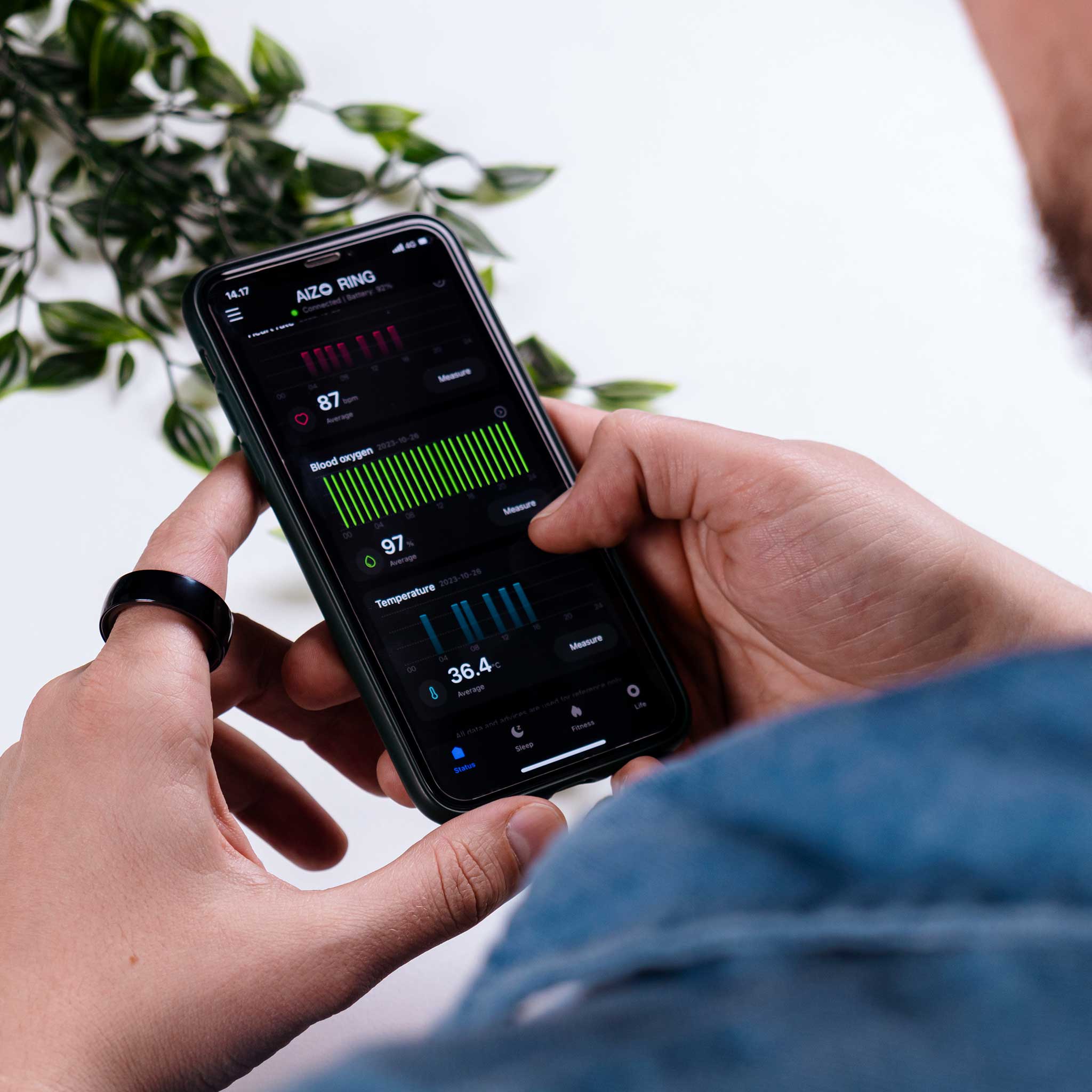 Odo Smart Ring 3, Zwart