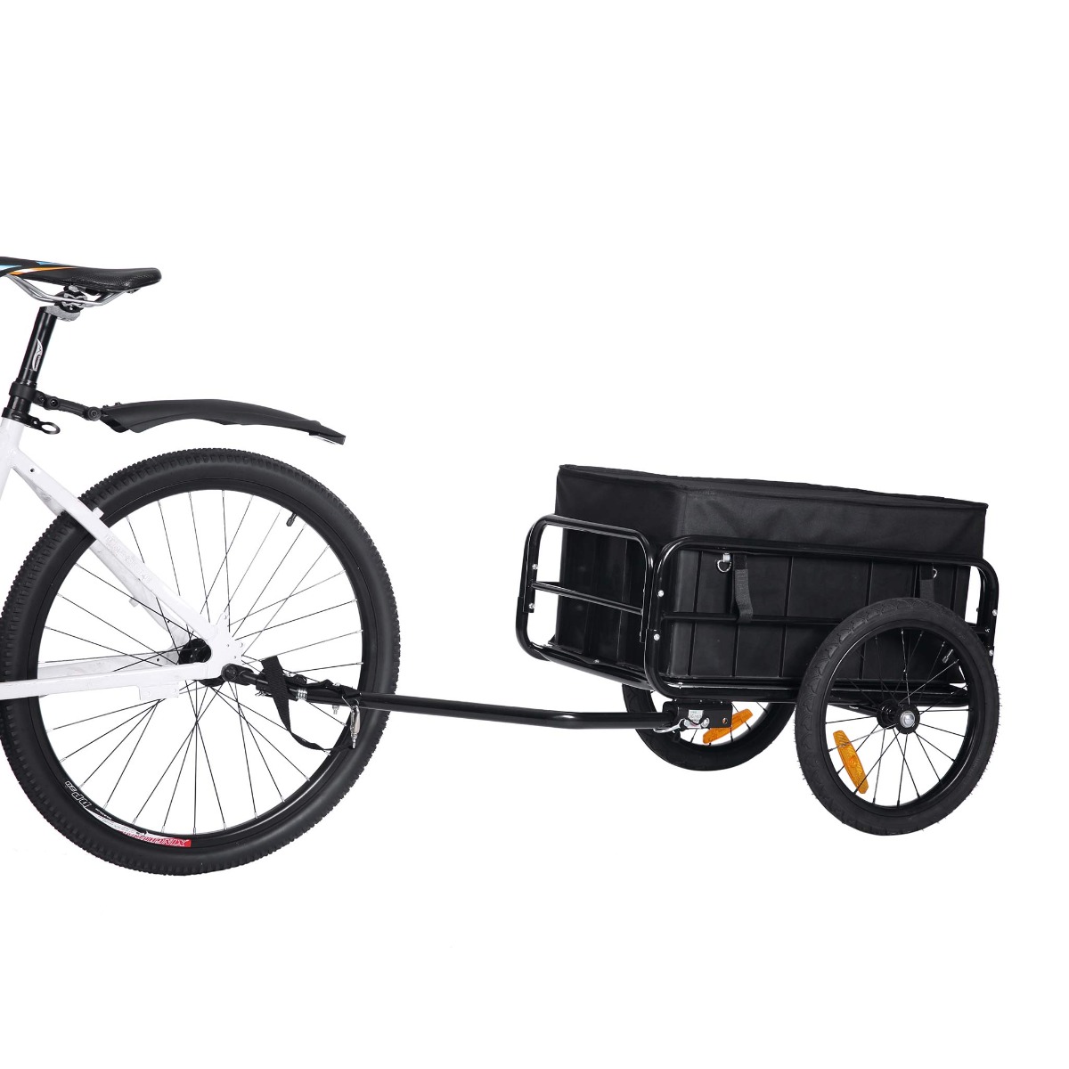 Trekker velosipēda piekabe ar plastmasas kasti