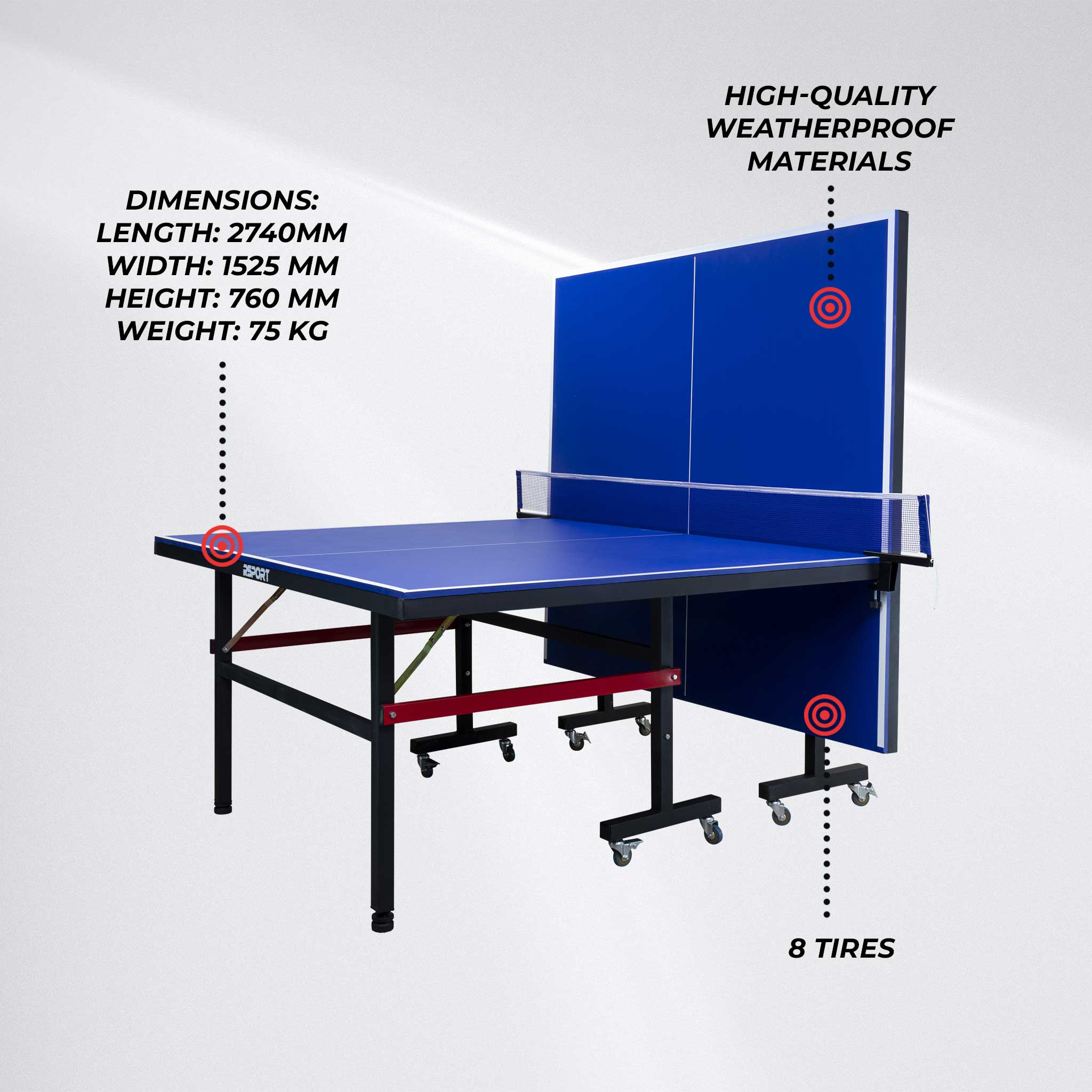 Prosport Ping Pong Table Outdoors
