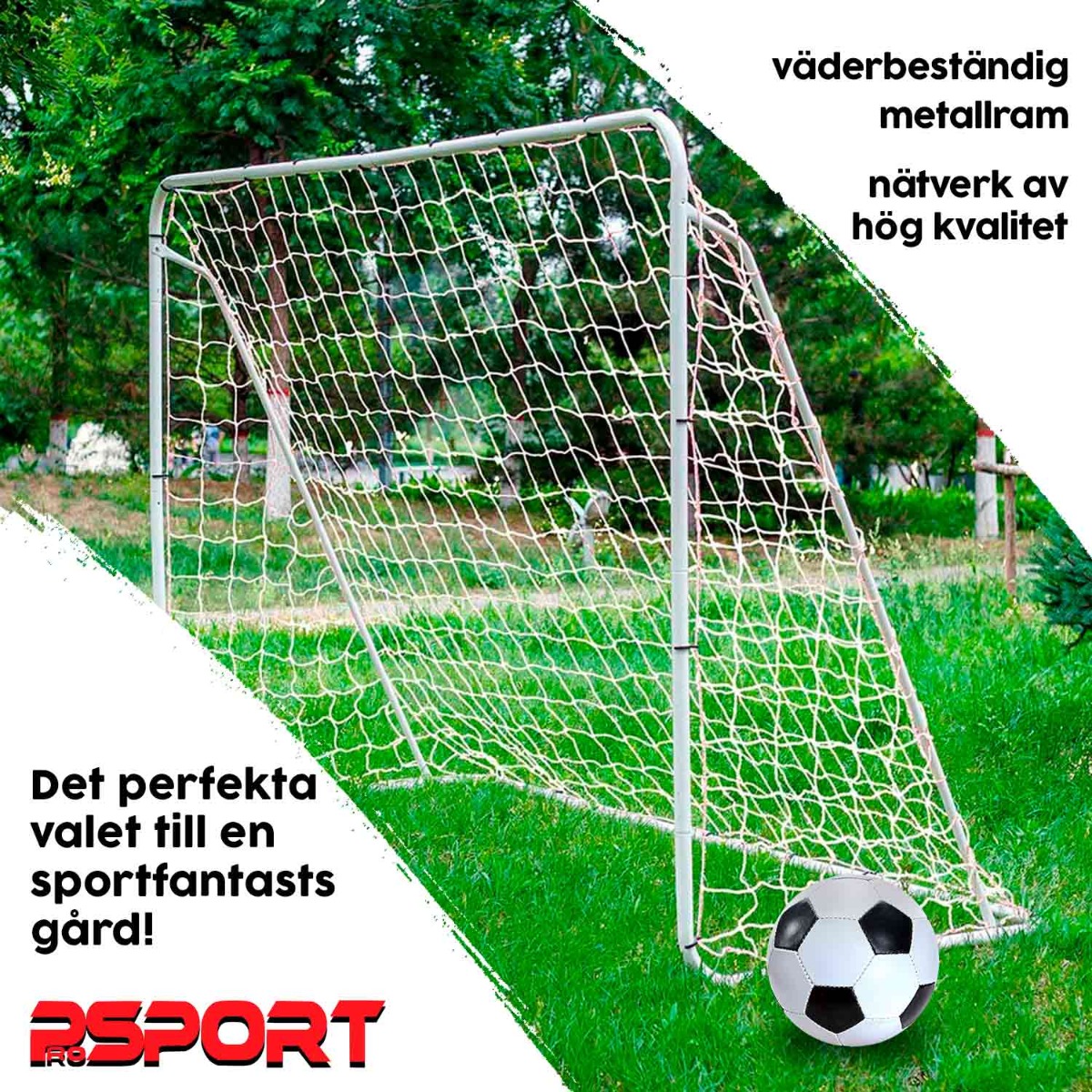 2 x Prosport fotbollsmål Official 366 x 183 cm