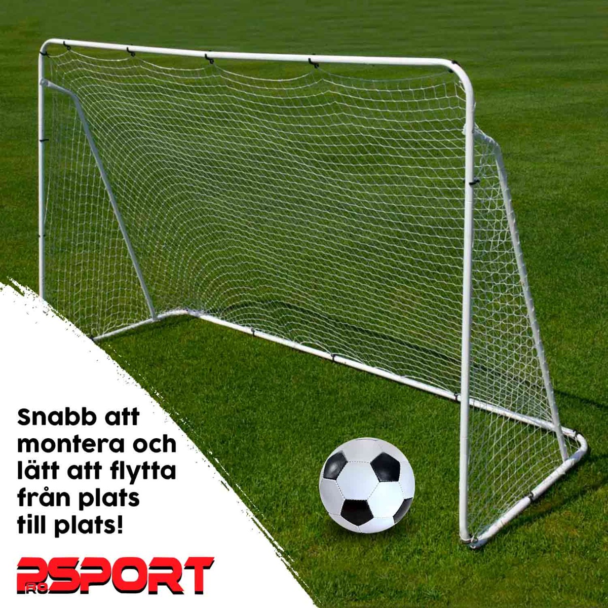 2 x Prosport Fotbollsmål Real 240 x 150 cm