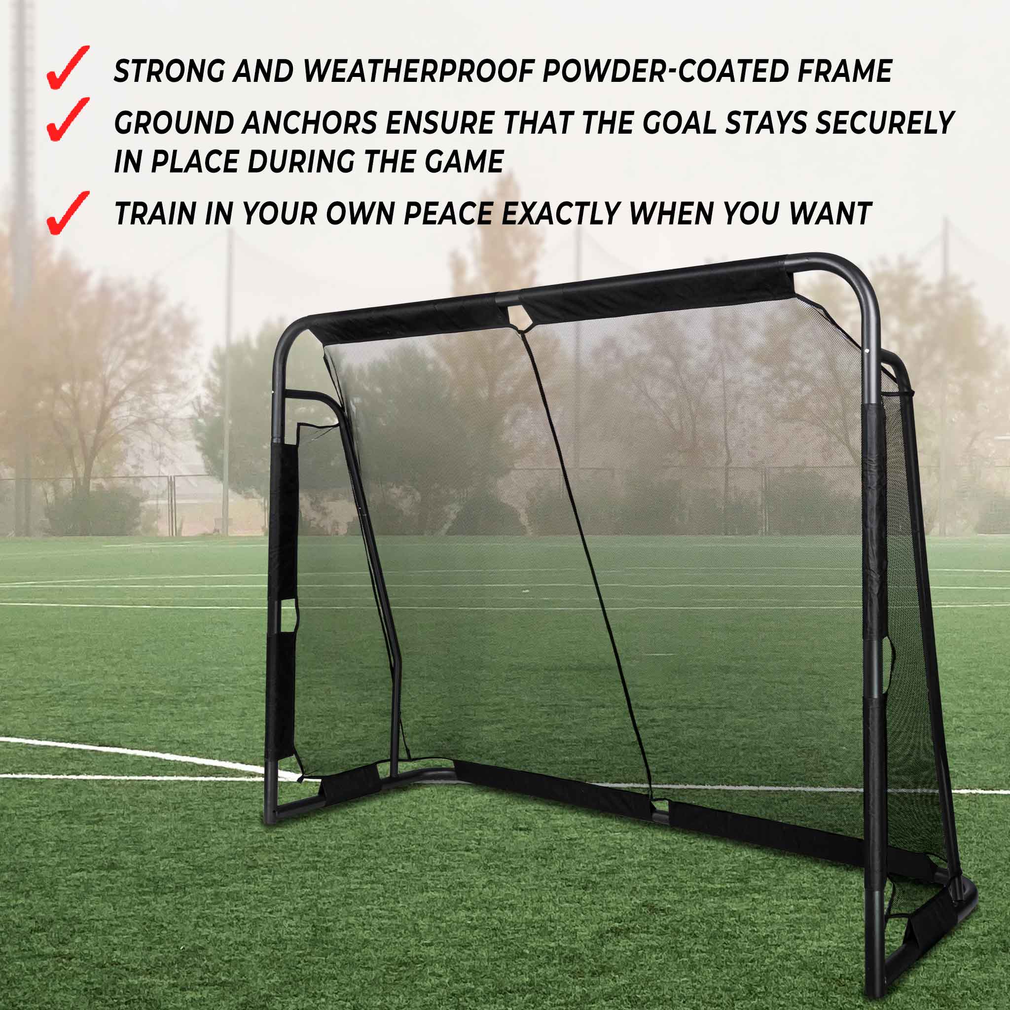 Prosport Football Goal 183x122x60 Premium black