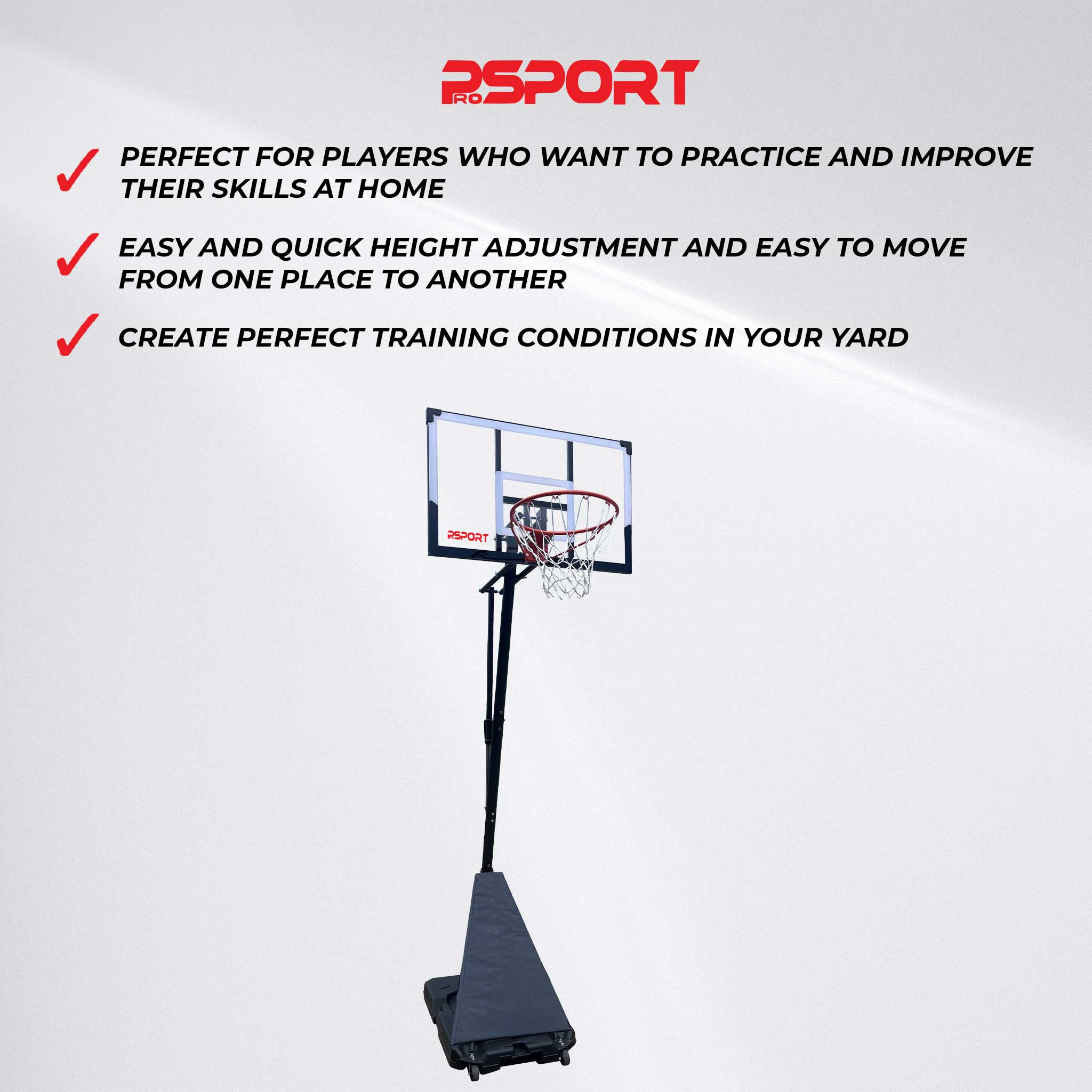 ProSport Basketball Hoop Slam Dunk 2,45-3,05m