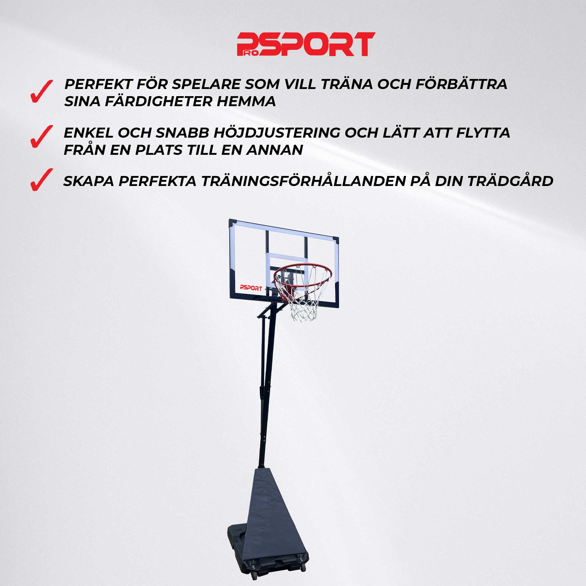 ProSport basketkorg Slam Dunk 2,45-3,05m