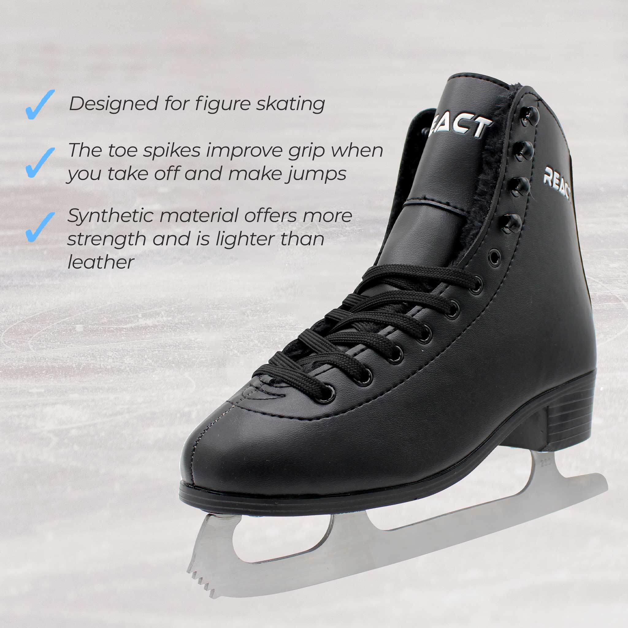 React Figure Skates, black