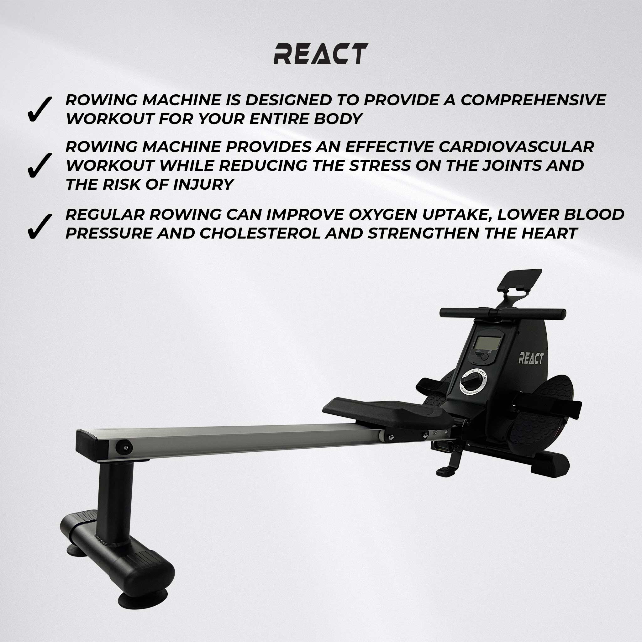 React rowing machine 300