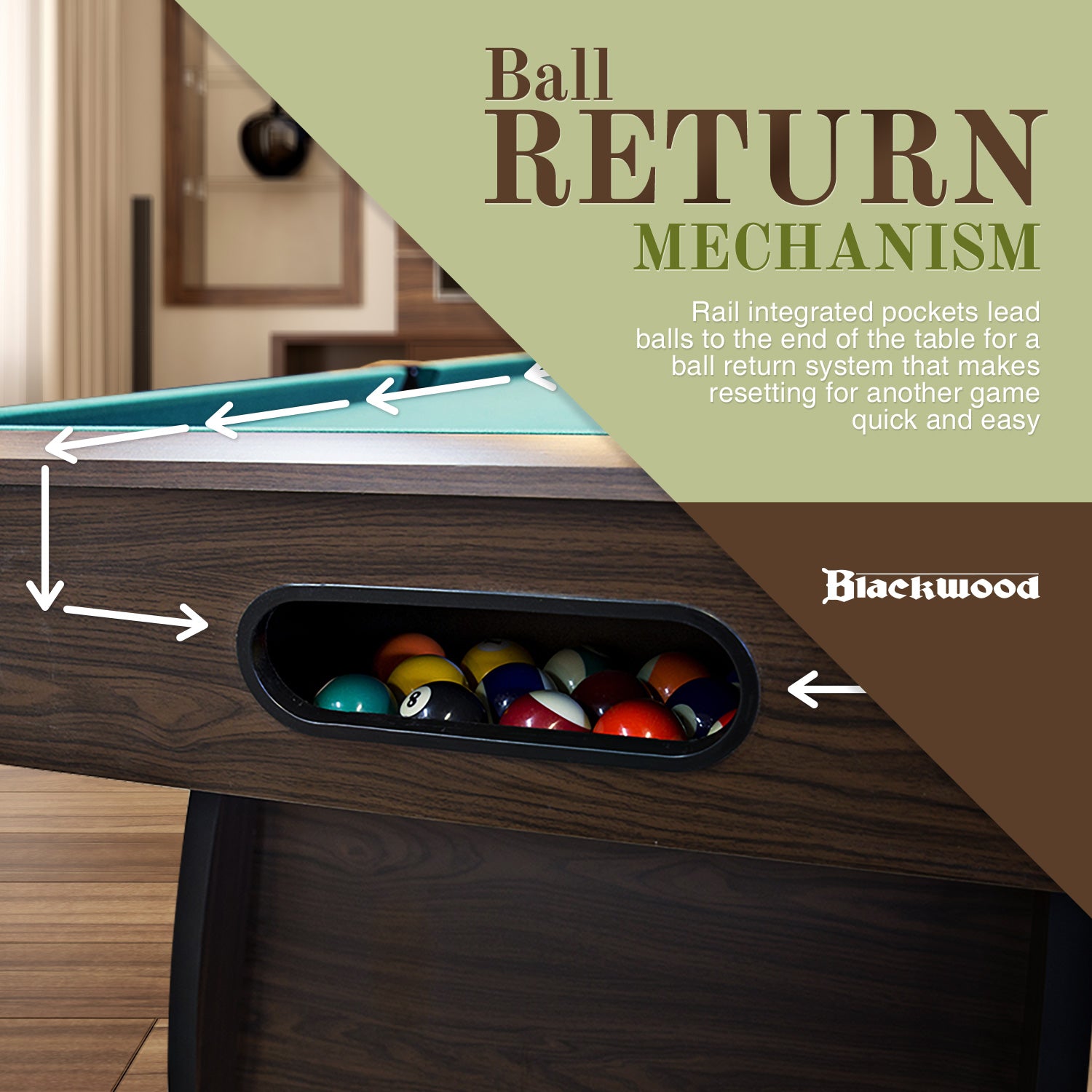 Blackwood Pool Table Official 7'