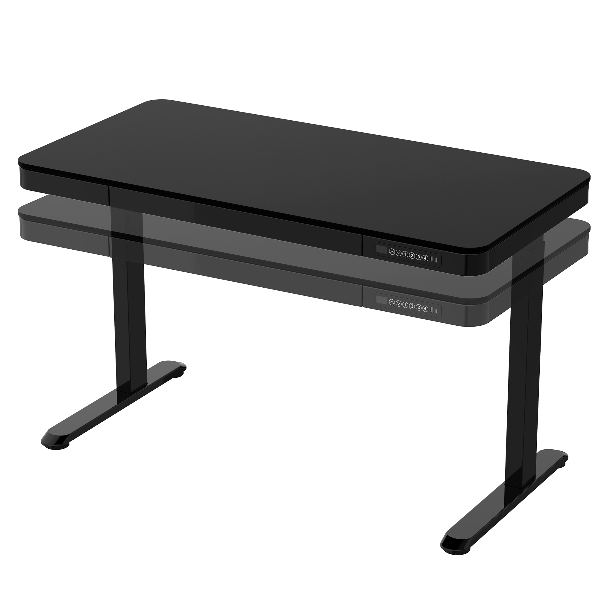 Lykke Electric Standing Desk 120x60cm Polar, black