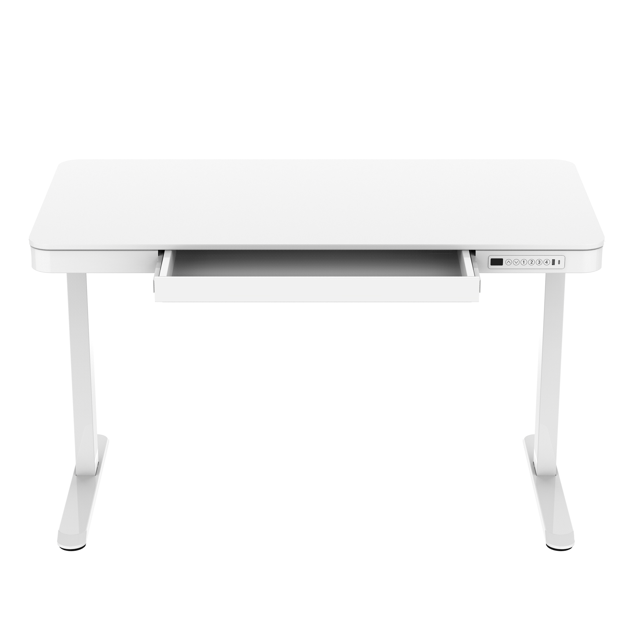Lykke höhenverstellbarer Schreibtisch 120x60cm Polar, Weiß