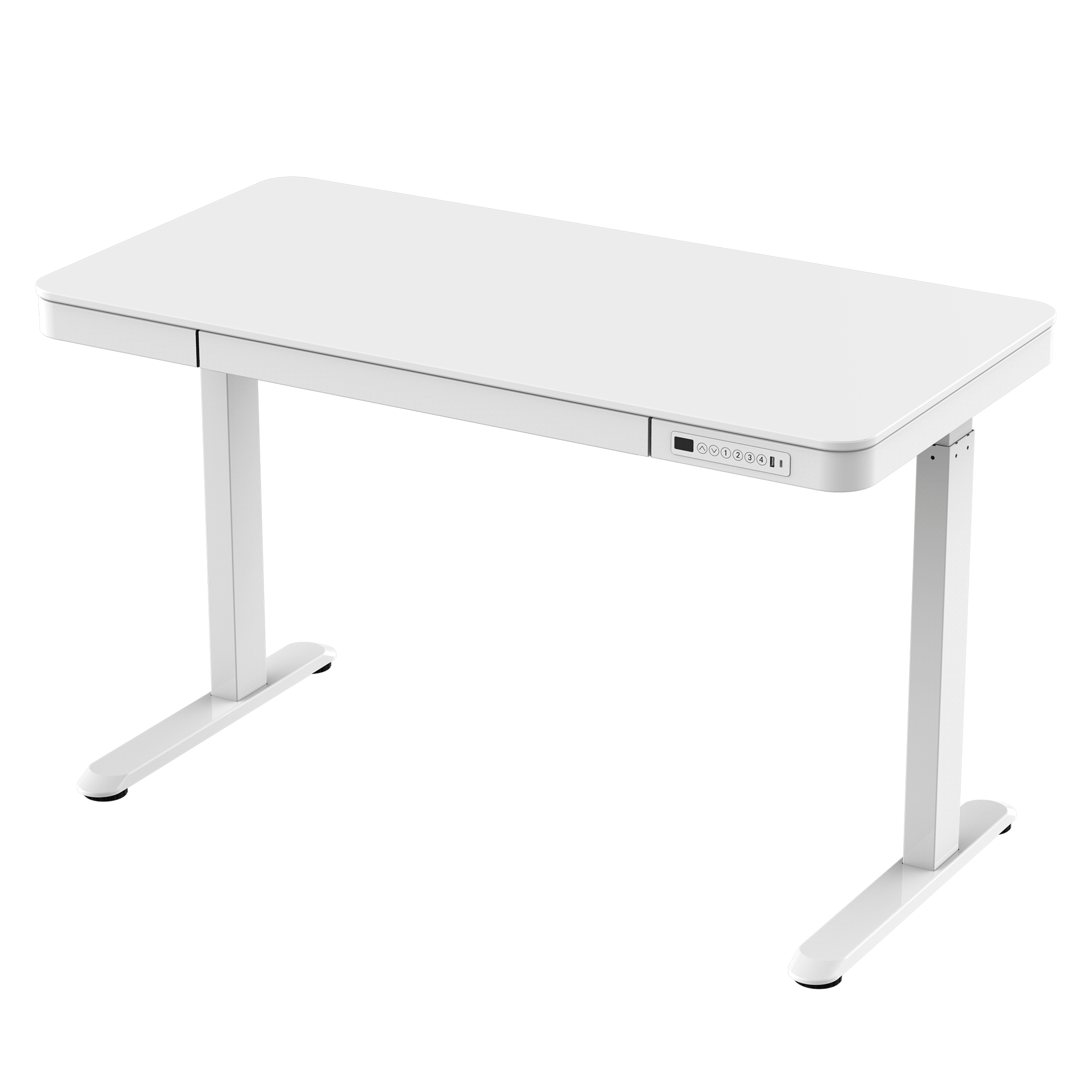 Lykke reguliuojamo aukščio stalas 120x60cm Polar, White