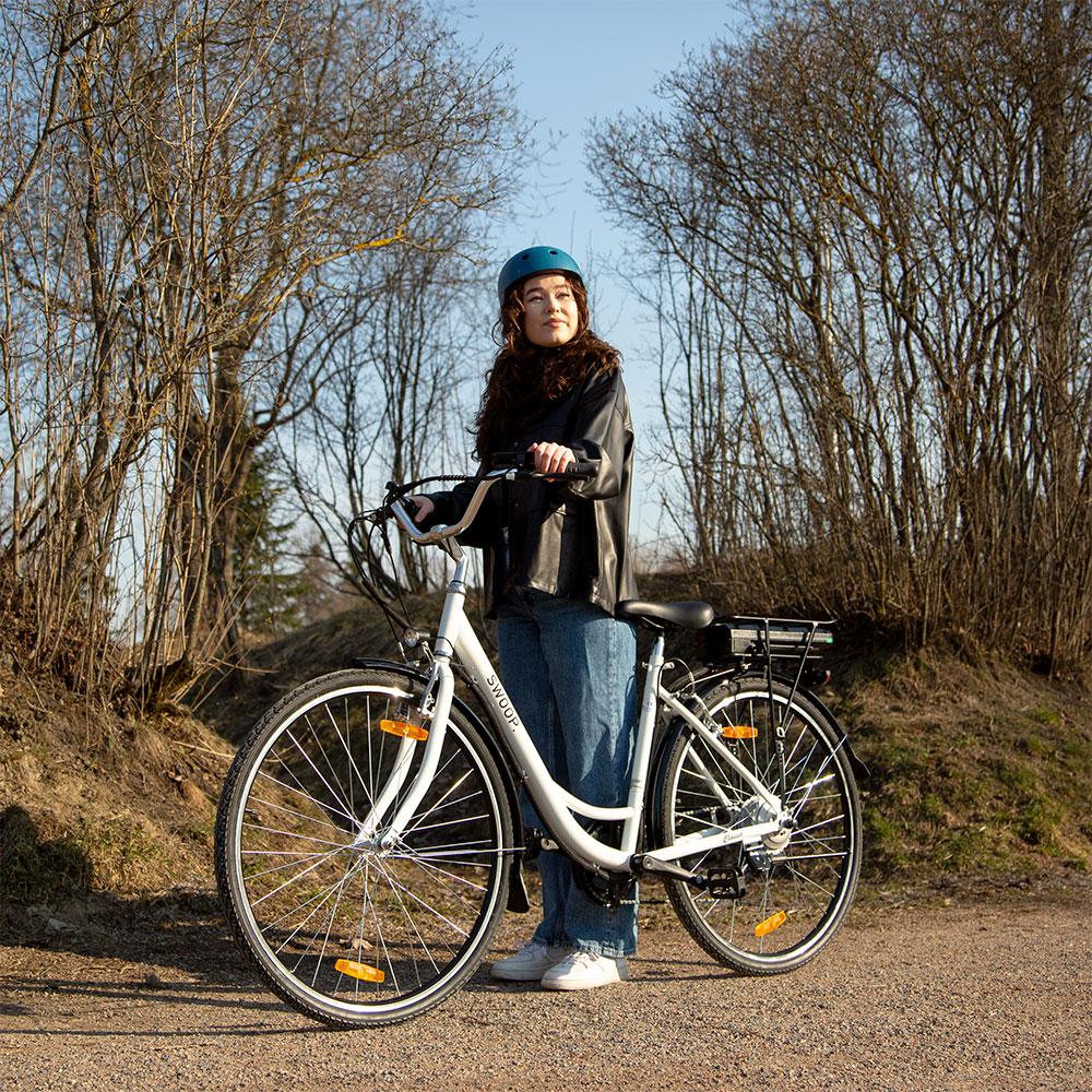 Swoop Elcykel Classic, dam 28" vit