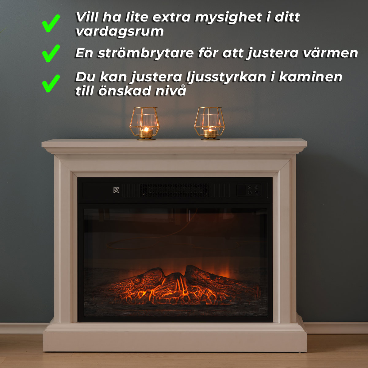 Lykke Elkamin M, 2000W, Vit