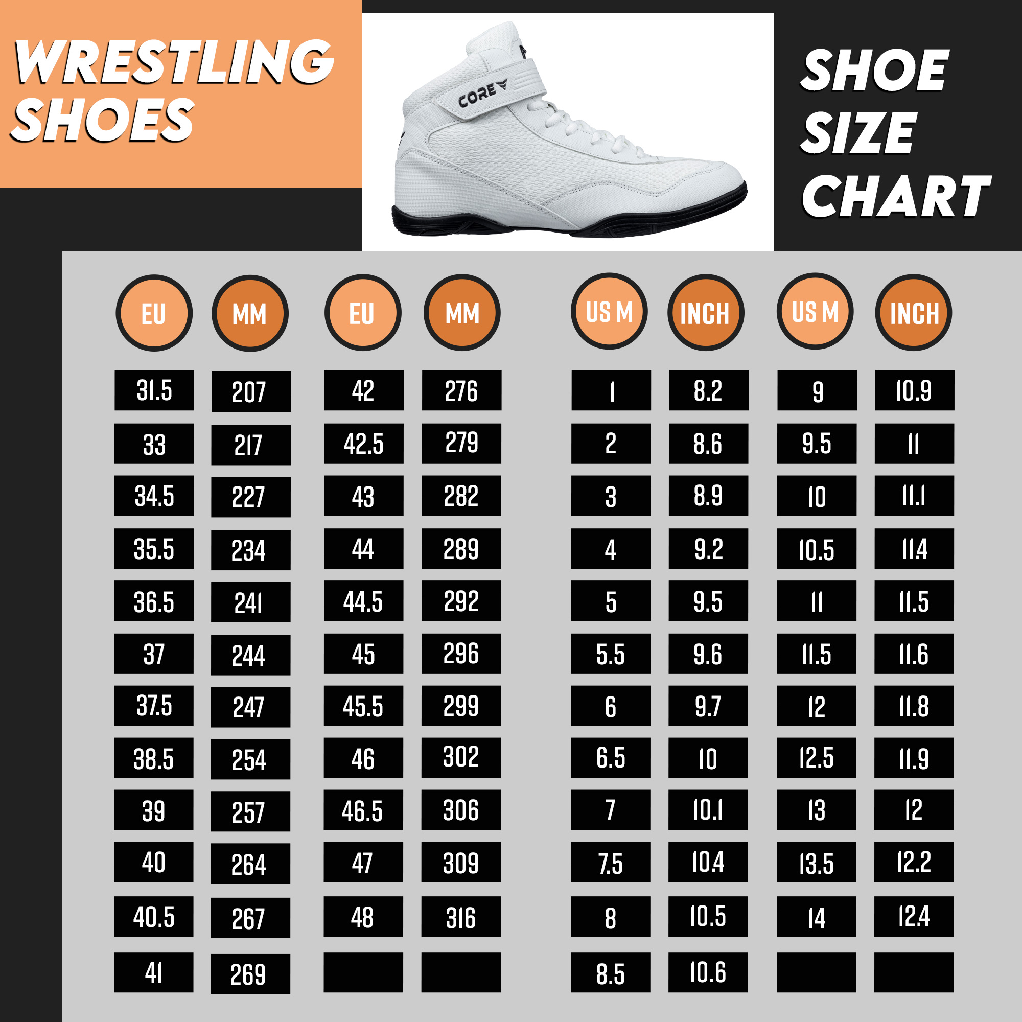Core Wrestling Shoes, white
