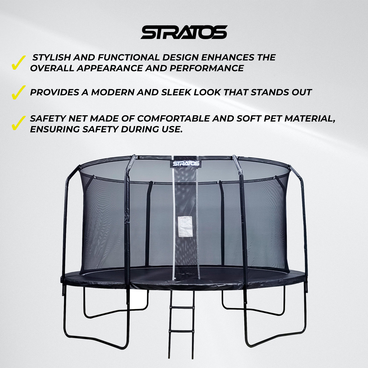 Stratos Trampoline 396cm Premium Black Line