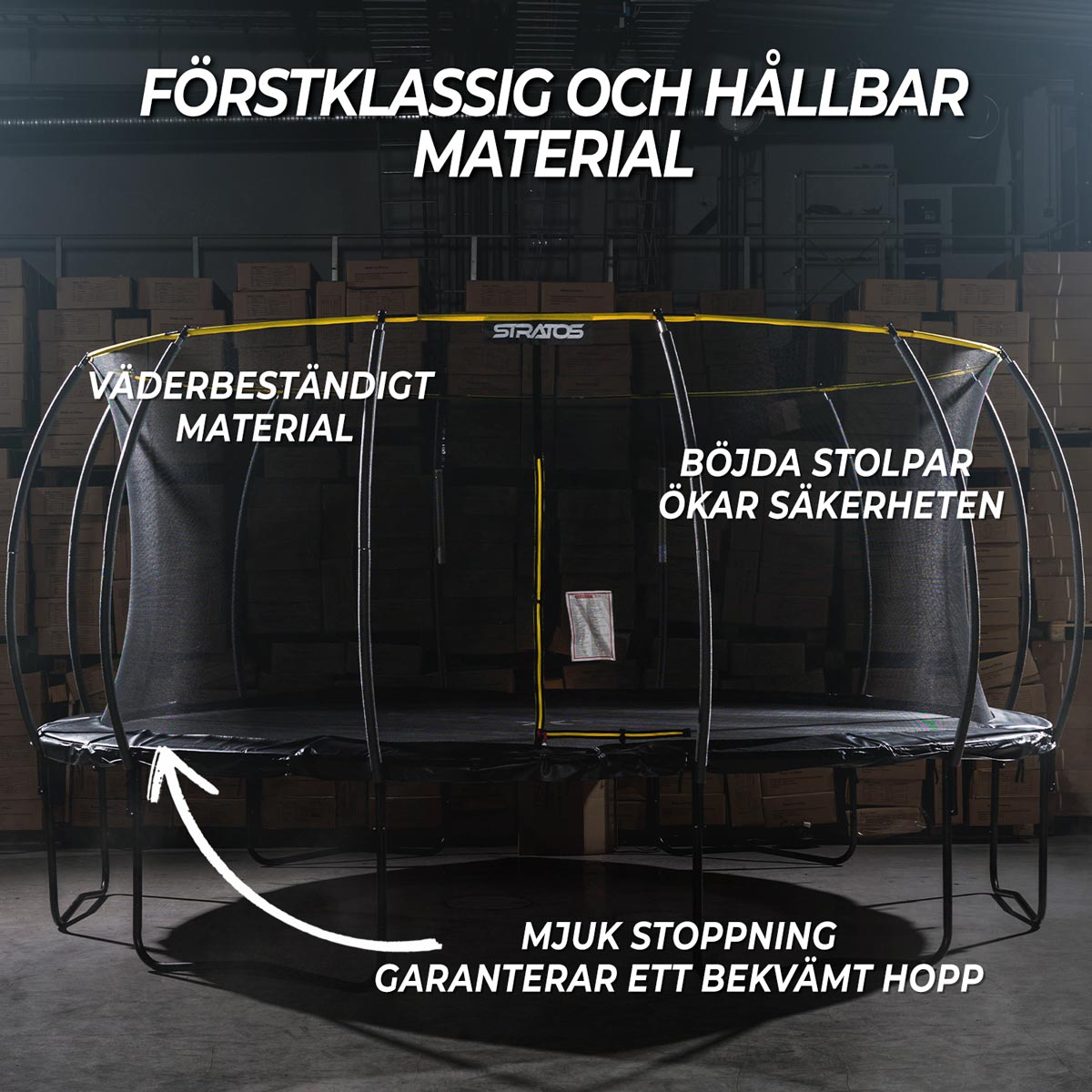 Stratos Studsmatta 305 cm med skyddsnät