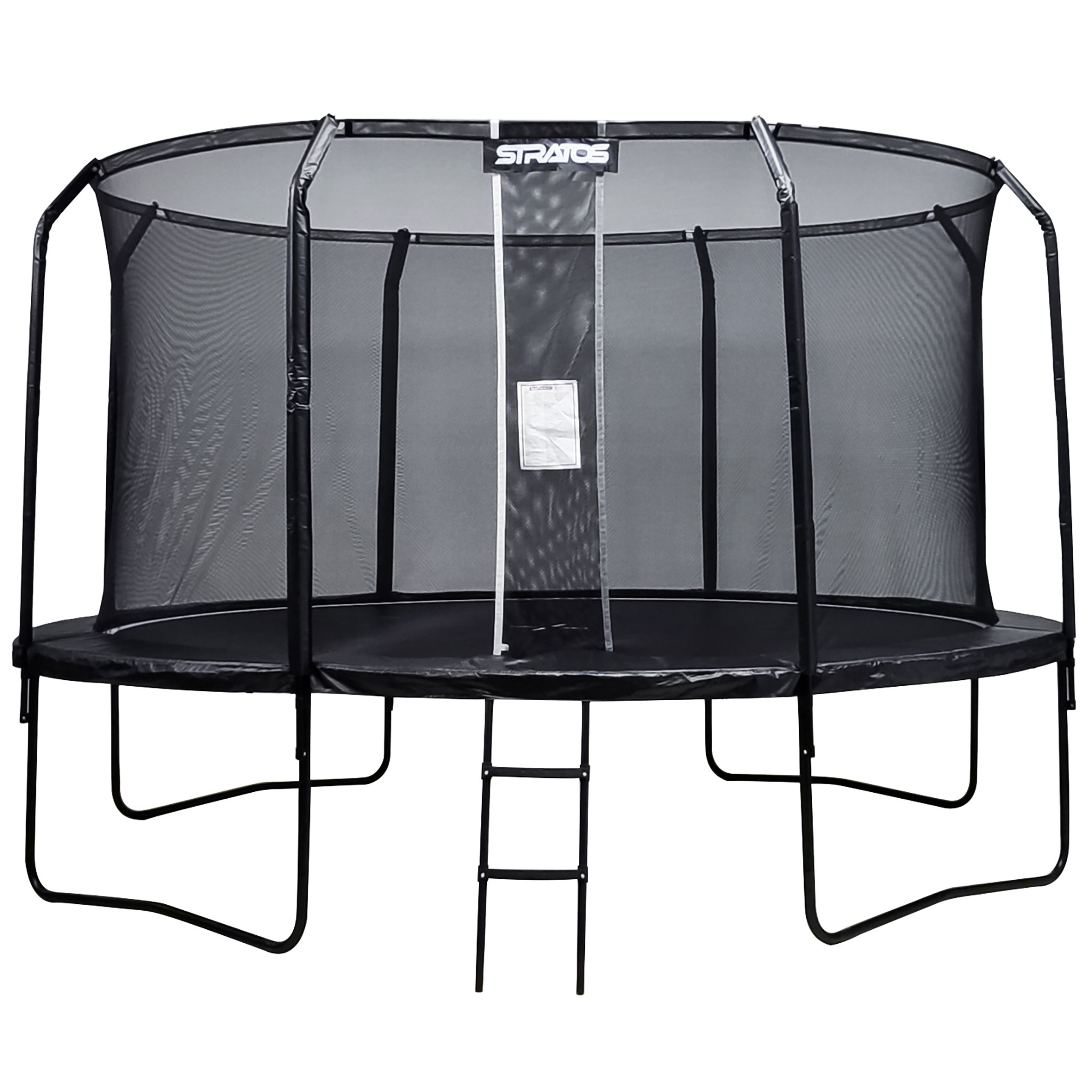 Stratos Trampolin 427cm mit Sicherheitsnetz, Premium Black Line