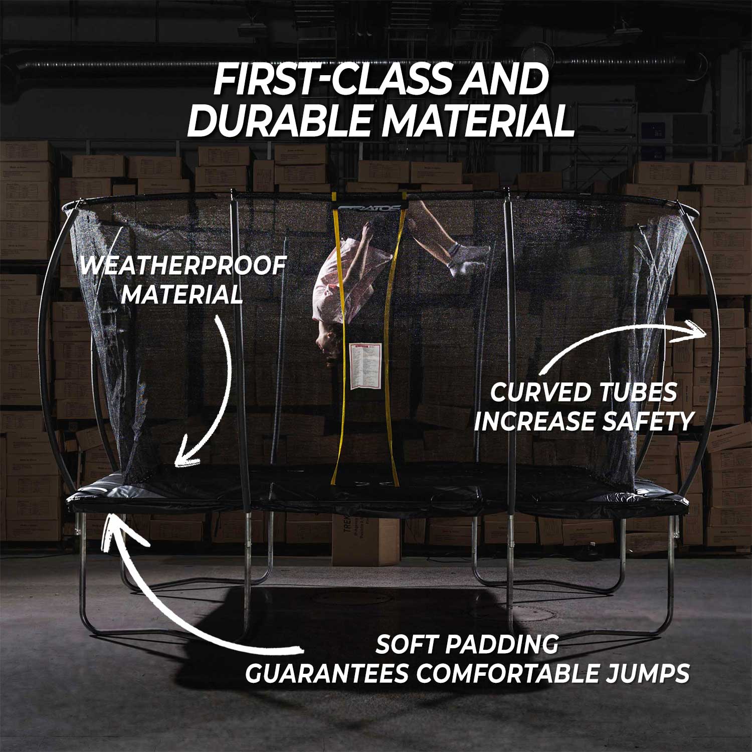 Stratos Rectangle Trampoline 8x12 ft / 244X366 cm