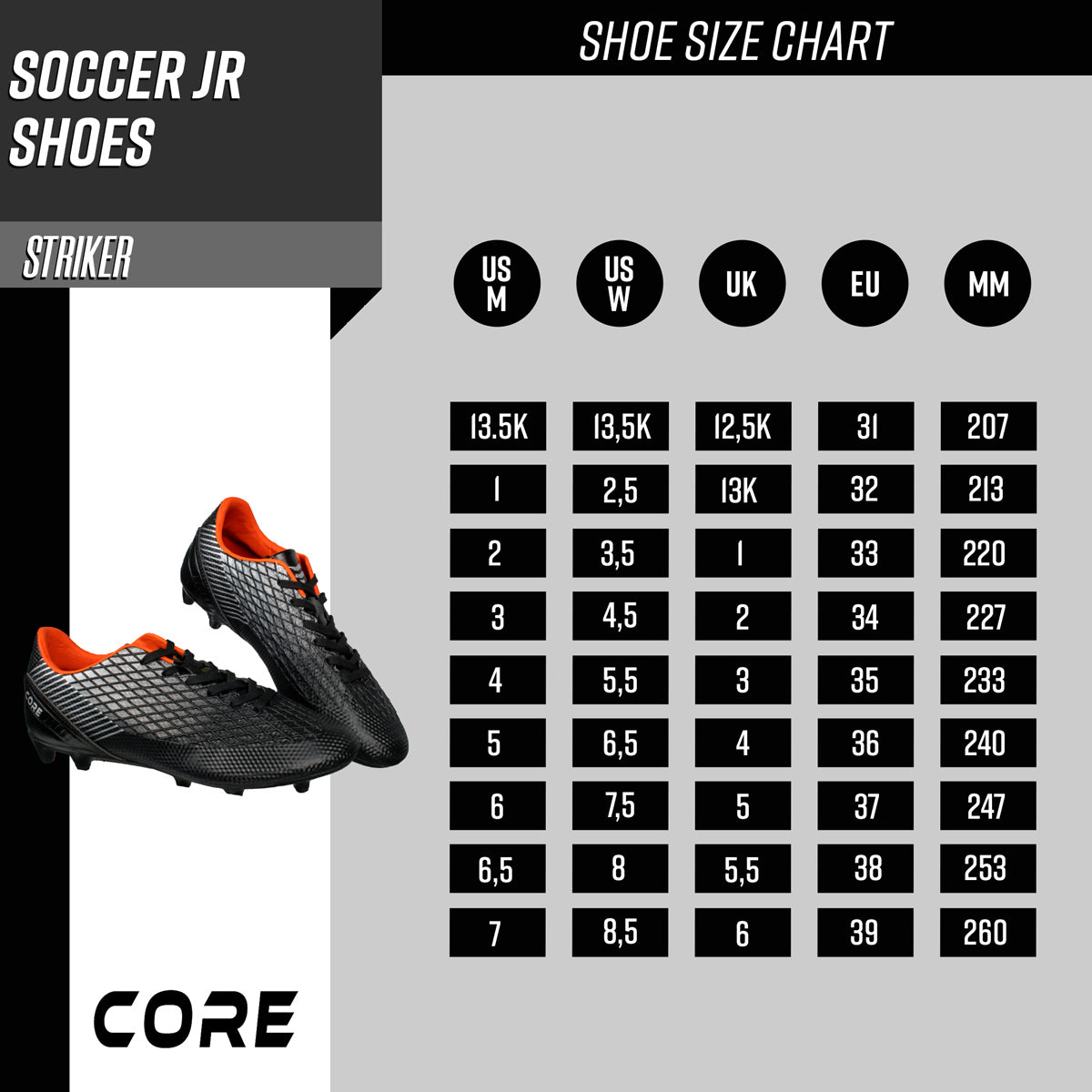 Core Football Boots JR Striker