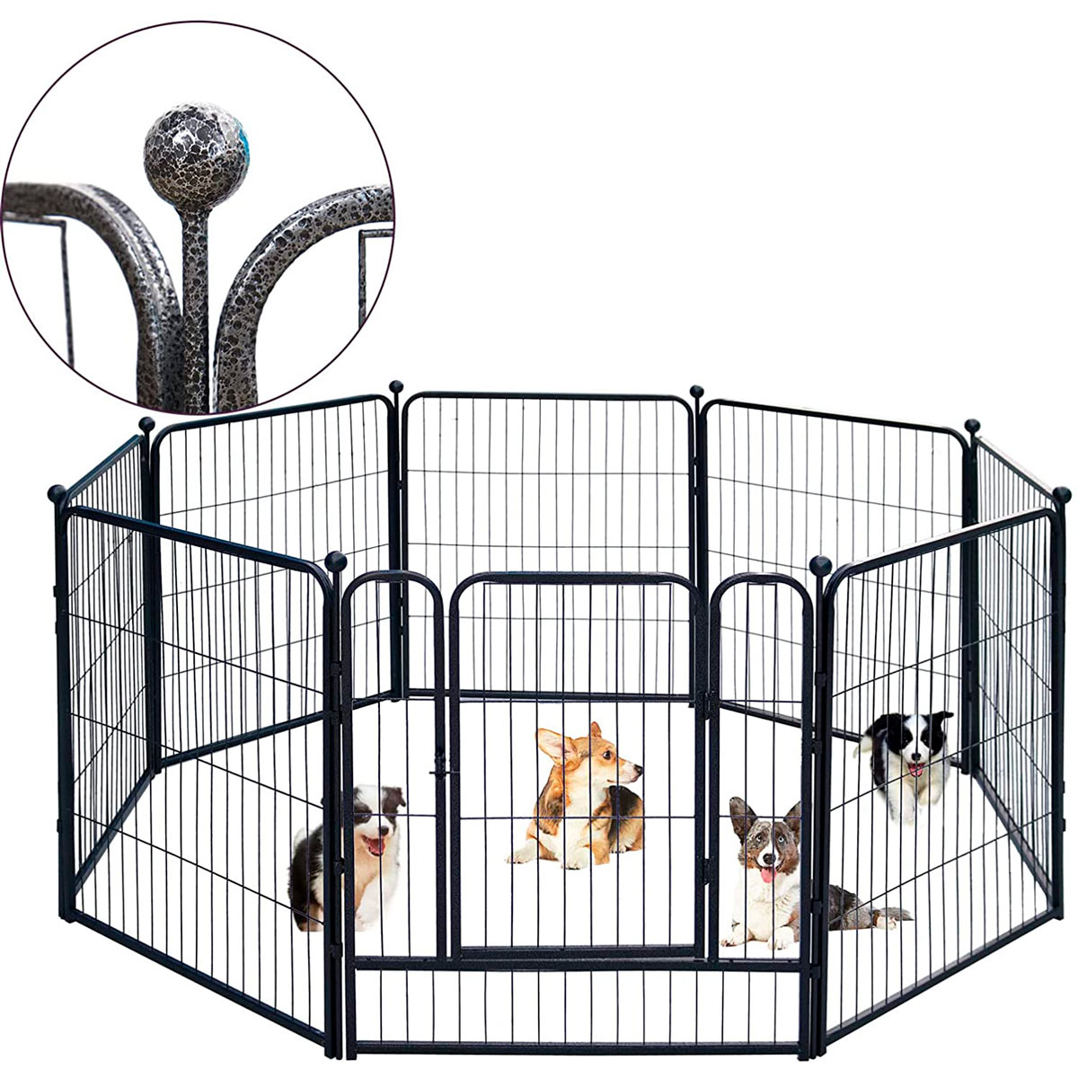 Trekker Maniežas šunims Puppy Playpen Strong M, 8-Plokštumų 80x77cm