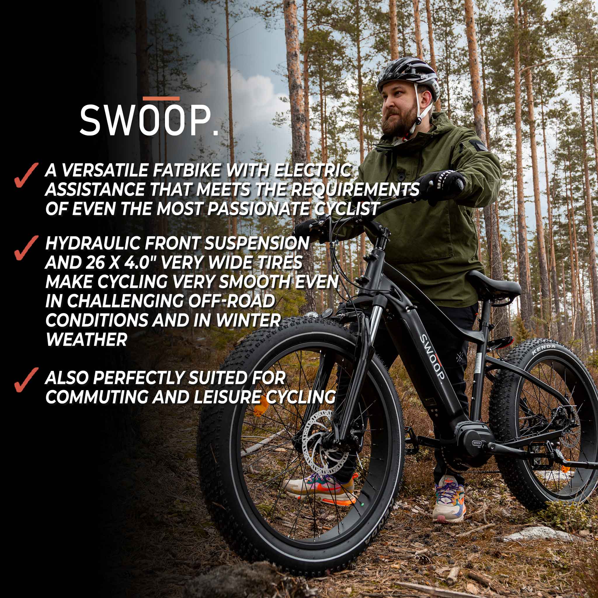 Swoop Electric Fat Bike Attacker, 26"
