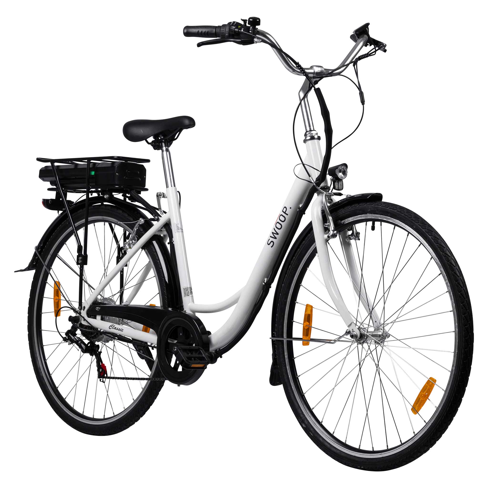 Swoop Elcykel Classic, dam 28" vit