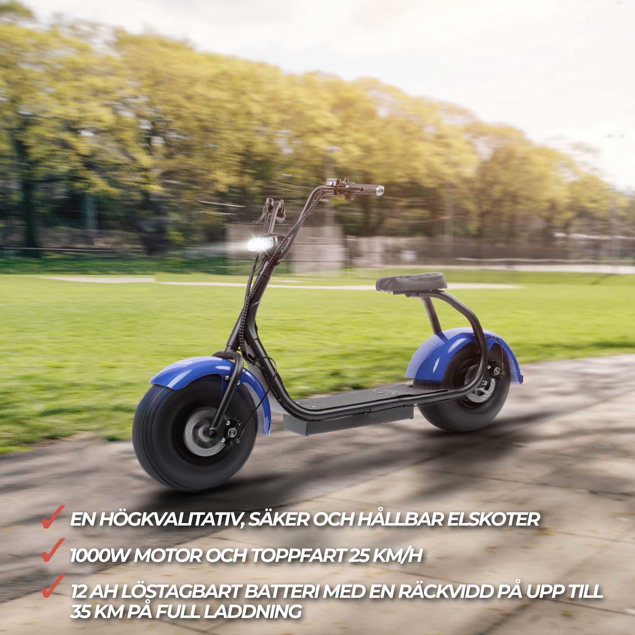 Swoop Kruiser elscooter N2, blå