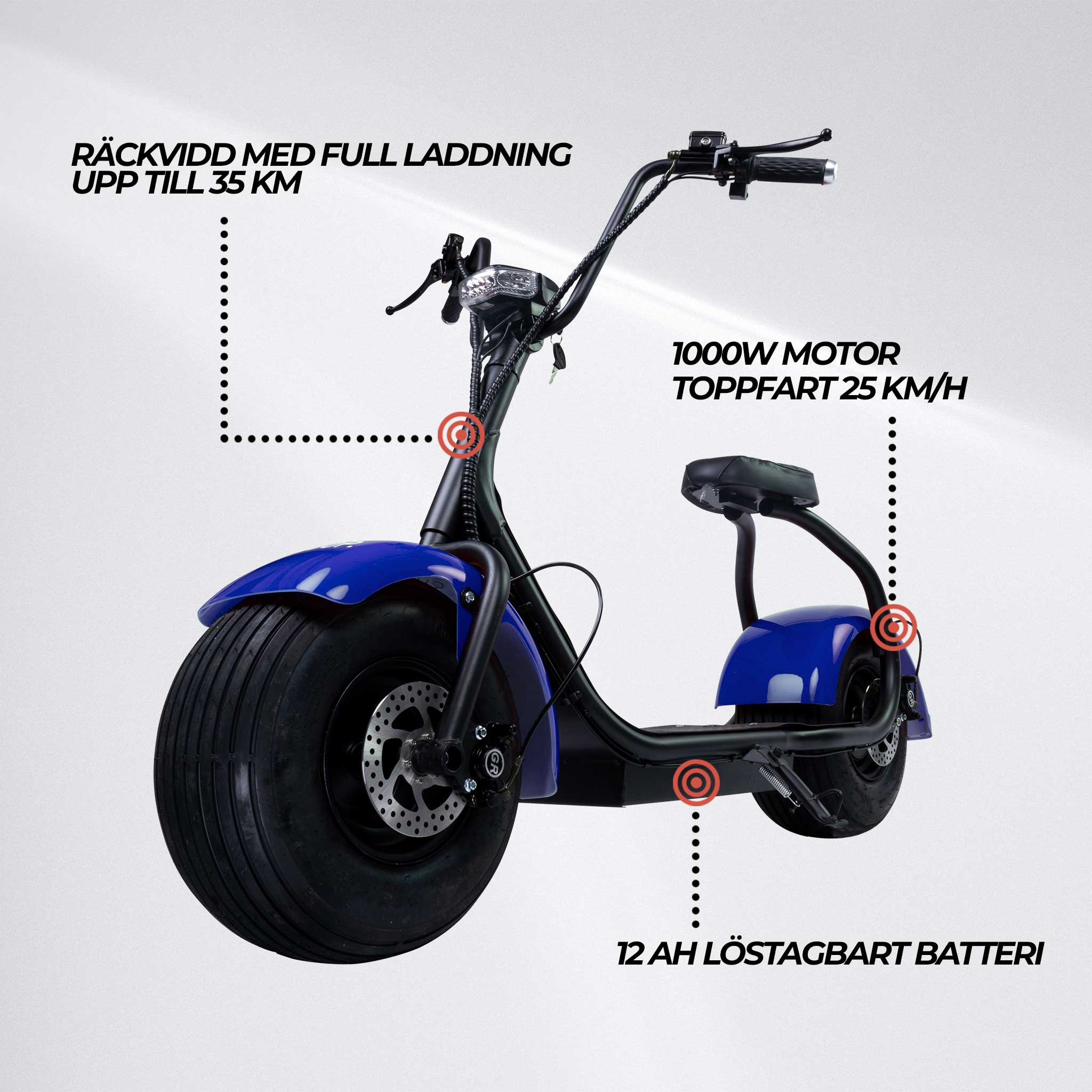 Swoop Kruiser elscooter N2, blå