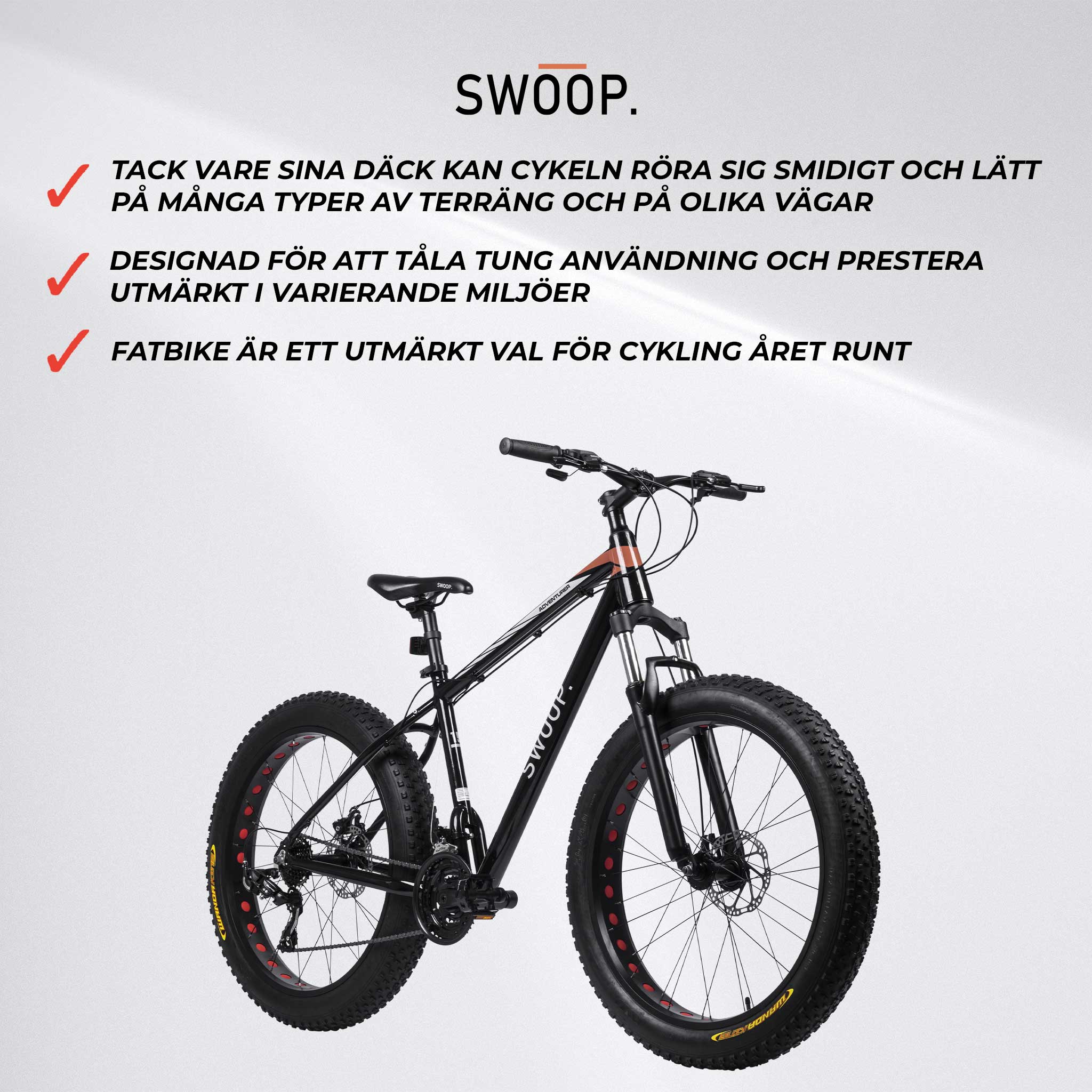 Swoop Cykel Fatbike 26" Adventurer