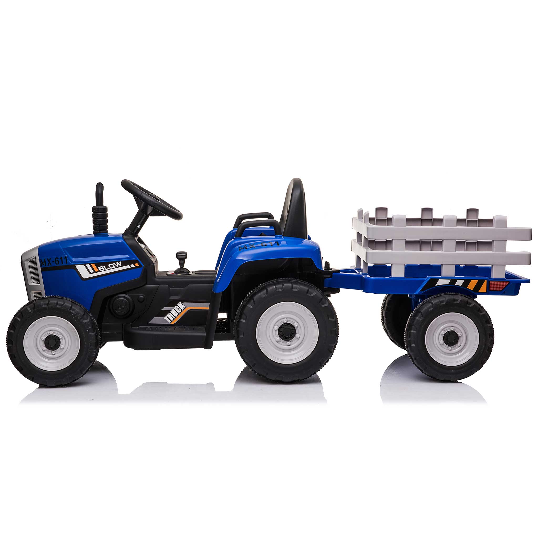 Swoop Elektrisk Bil för barn Traktor med släp