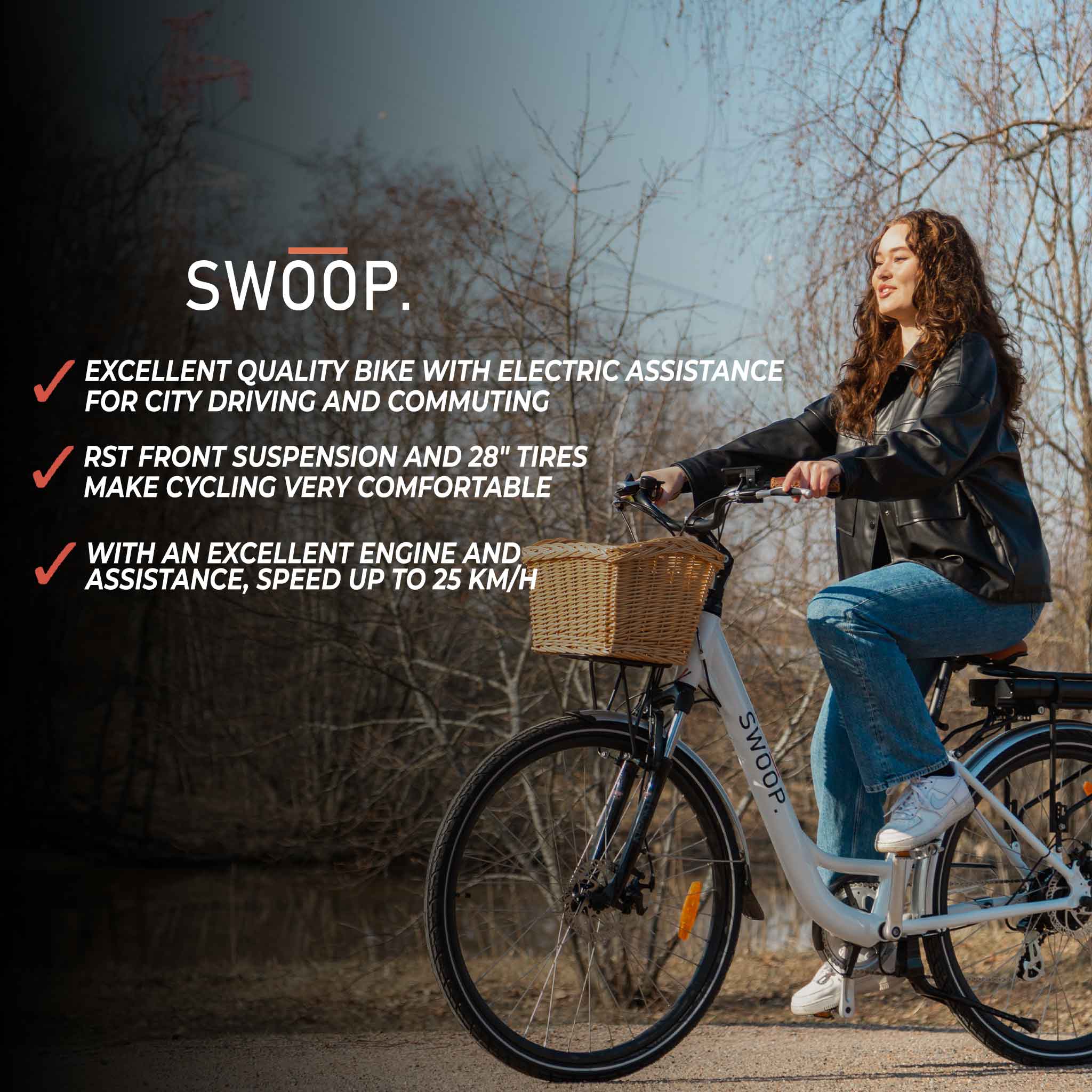 Swoop Electric Bike City, women 28"