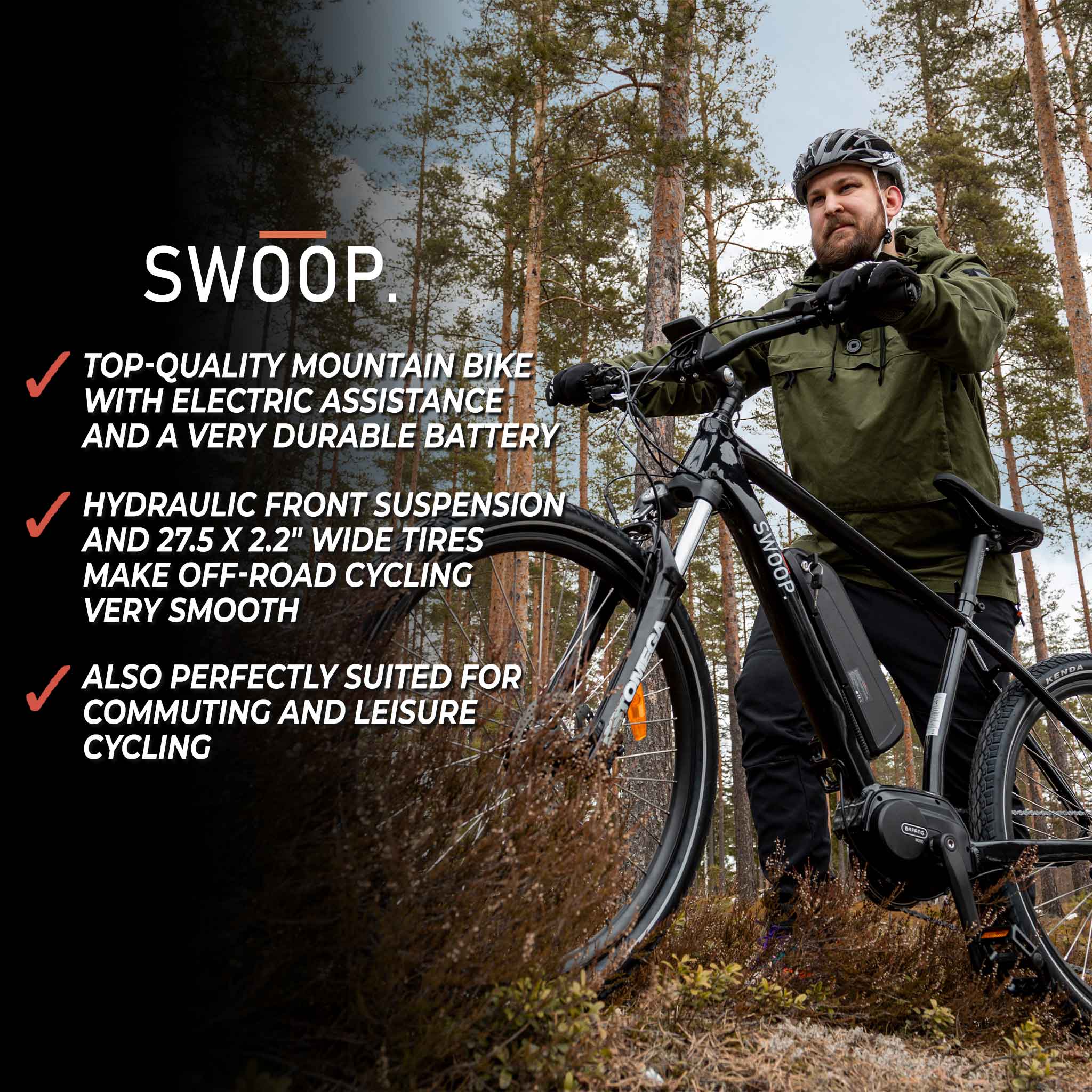 Swoop Electric Mountain Bike MTB Seeker, 27,5"