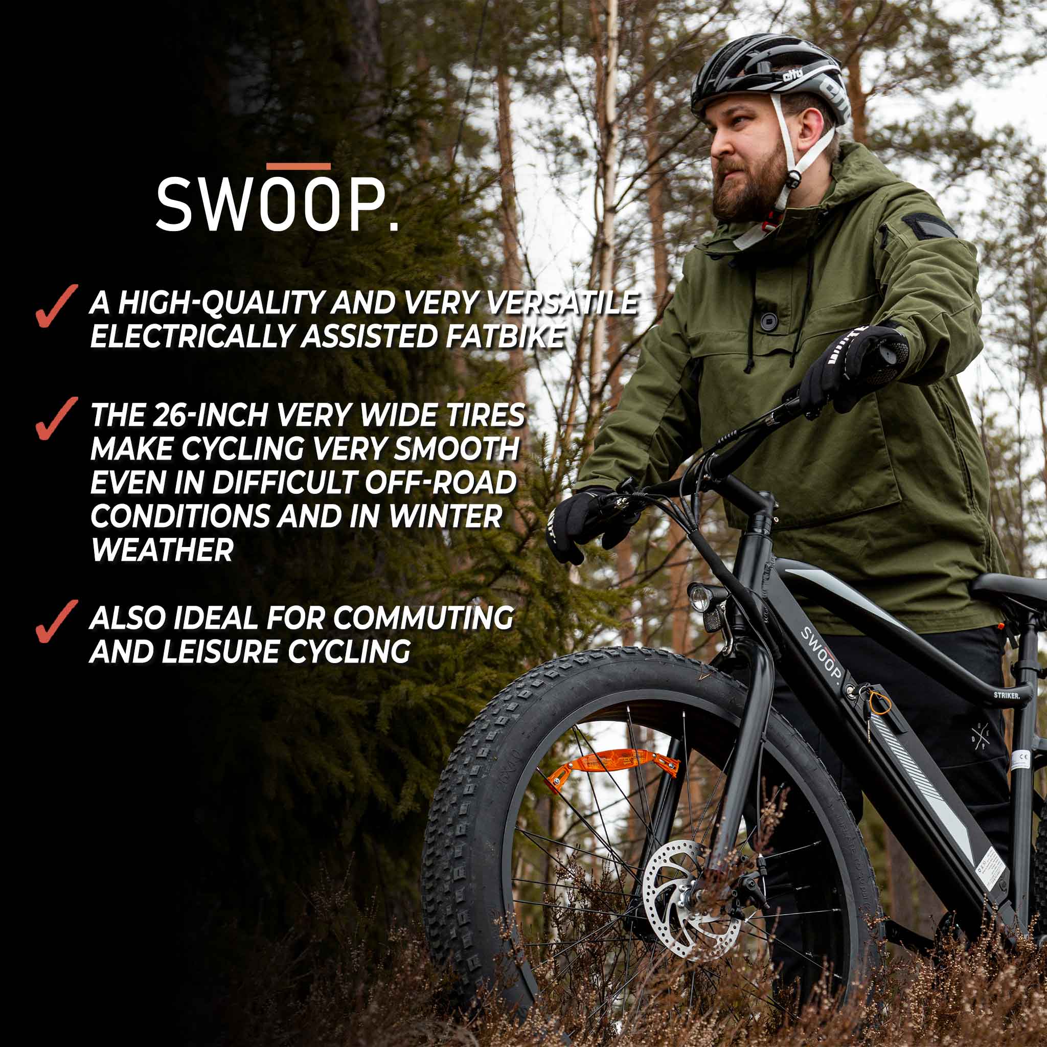 Swoop Electric Fat Bike Striker, 26"
