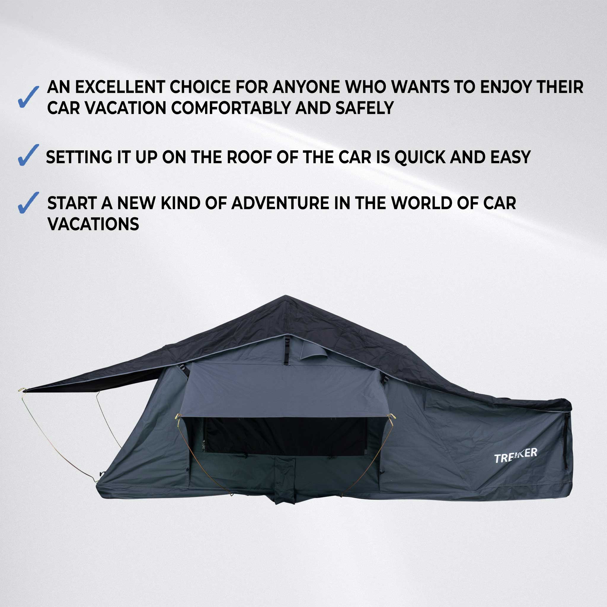 Trekker Rooftop tent Cabin L, grey