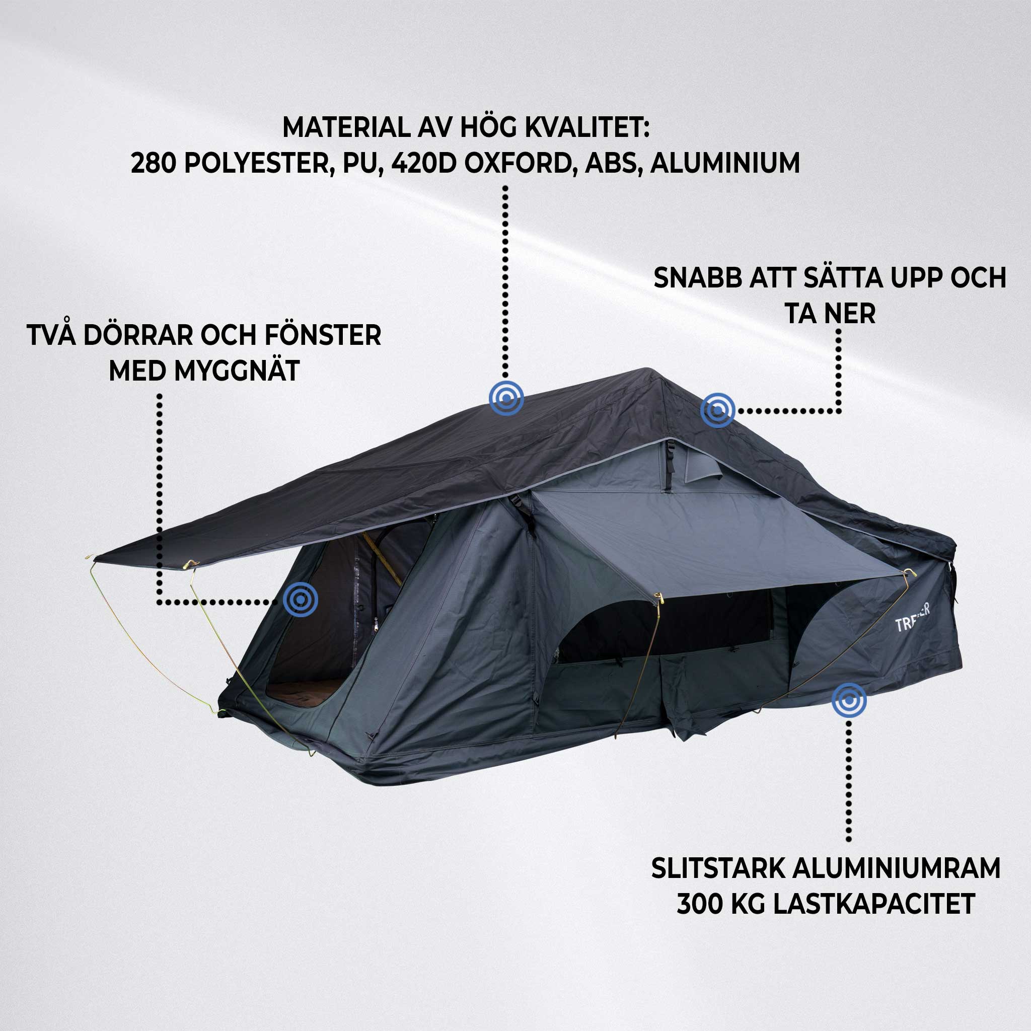 Trekker Taktält Cabin L, grå