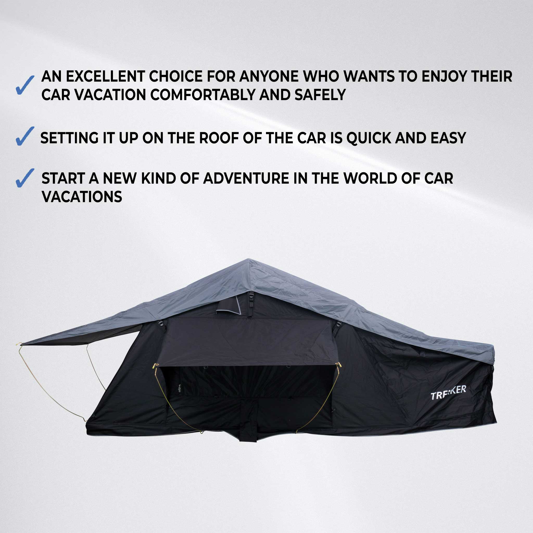 Trekker Rooftop tent Cabin L, black