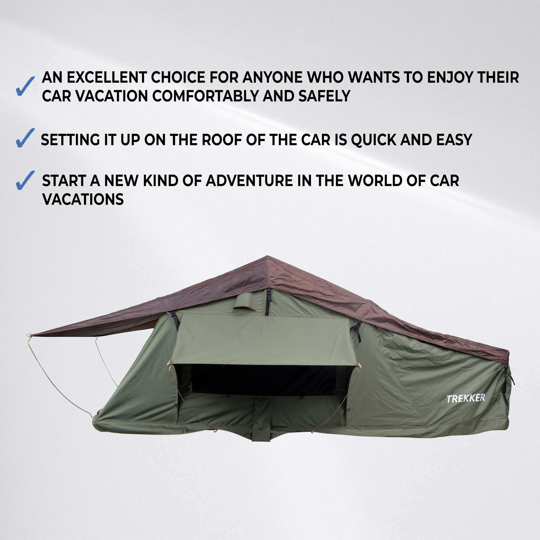 Trekker Rooftop tent Cabin L, green