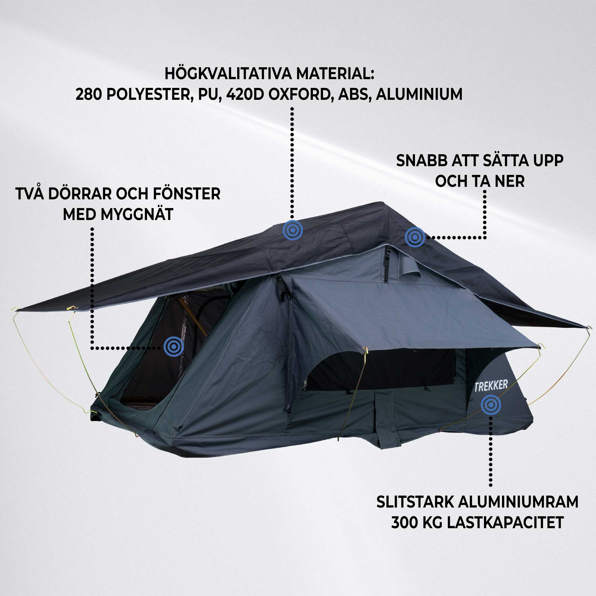 Trekker Taktält Camper M, grå