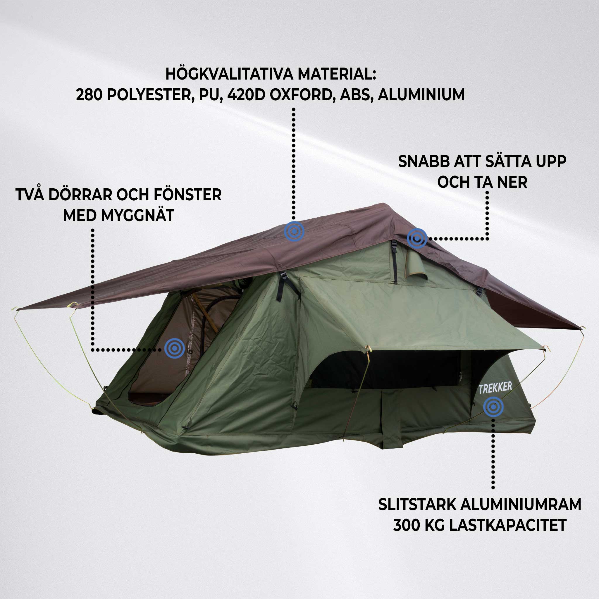 Trekker Taktält Camper M, grön