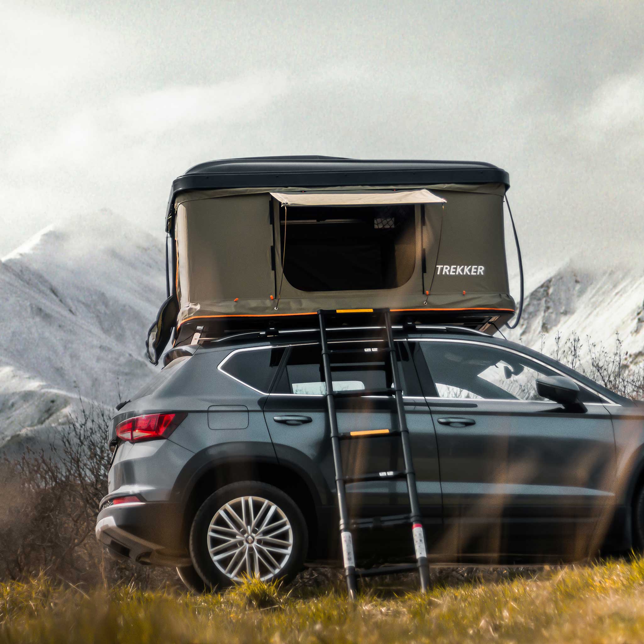 Trekker Rooftop tent Hut M, green